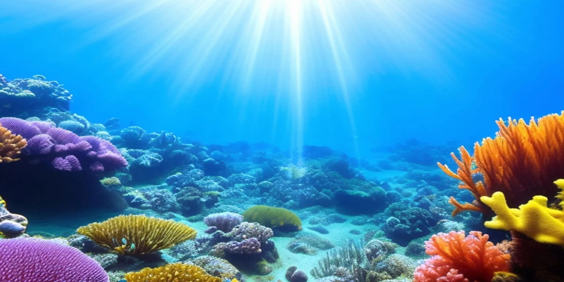 120x50cm Acquario Subacqueo Sfondo Luce del Sole Blu Mare Colorato Barriera Corallina Mondo Sottomarino Pesce Serbatoio Poster Sfondo