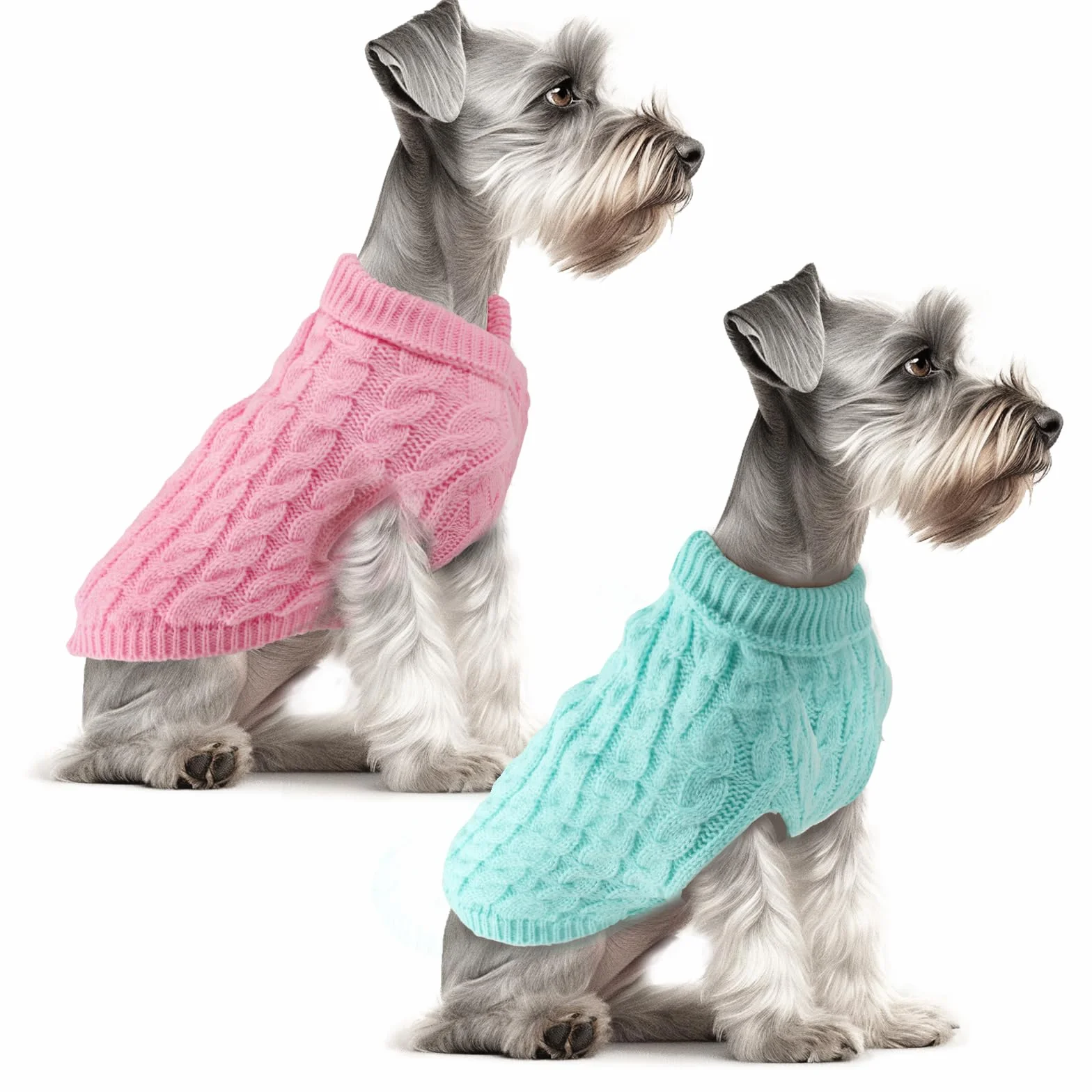 2 Maglioncino Cane Taglia Piccola, Caldo Morbido Maglioncini per Cani Piccola, Taglia Vestiti per Cani l'inverno