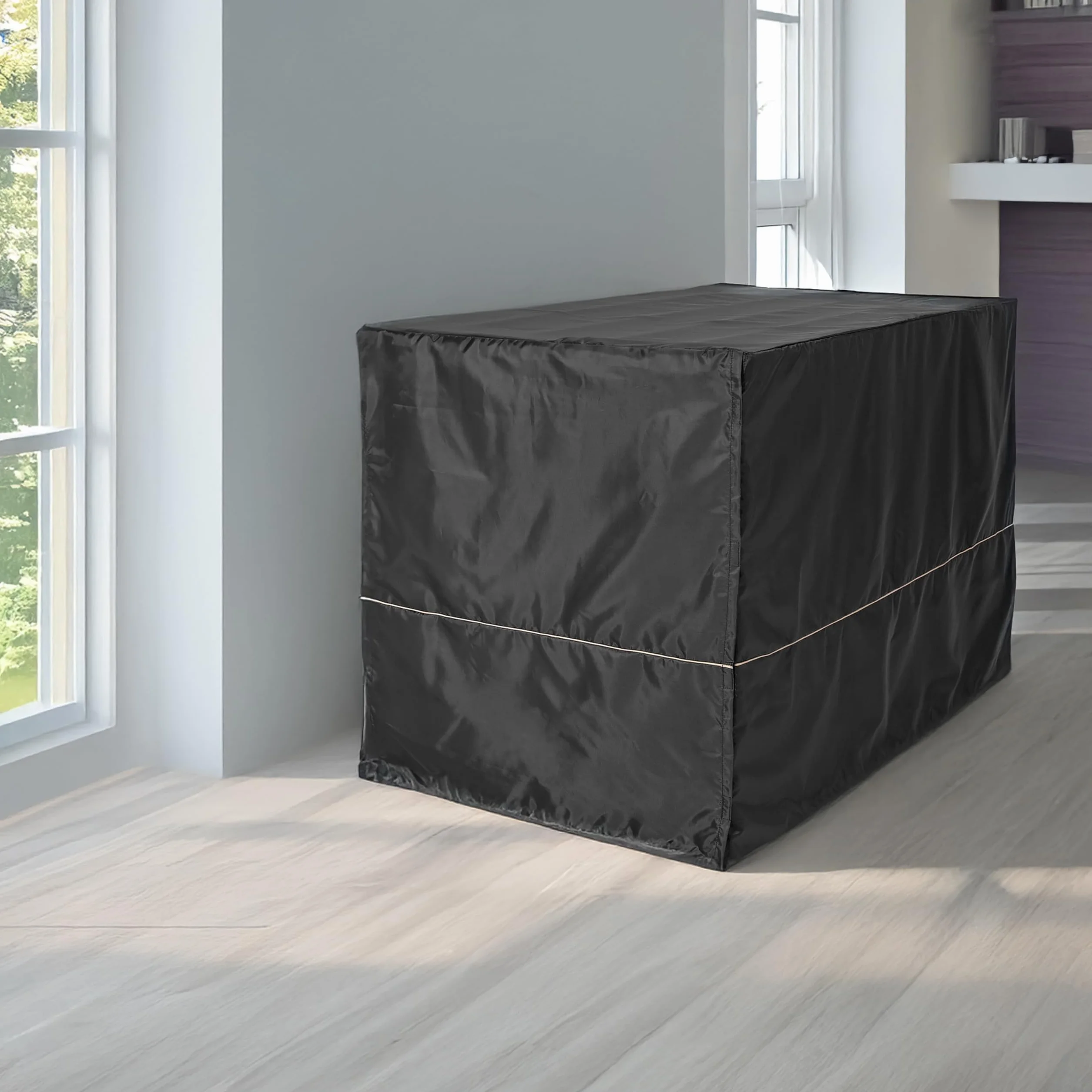 MidWest Homes for Pets Copertura per gabbia per cani XL, poliestere nero, 122 cm, lavabile, riduce abbaiare