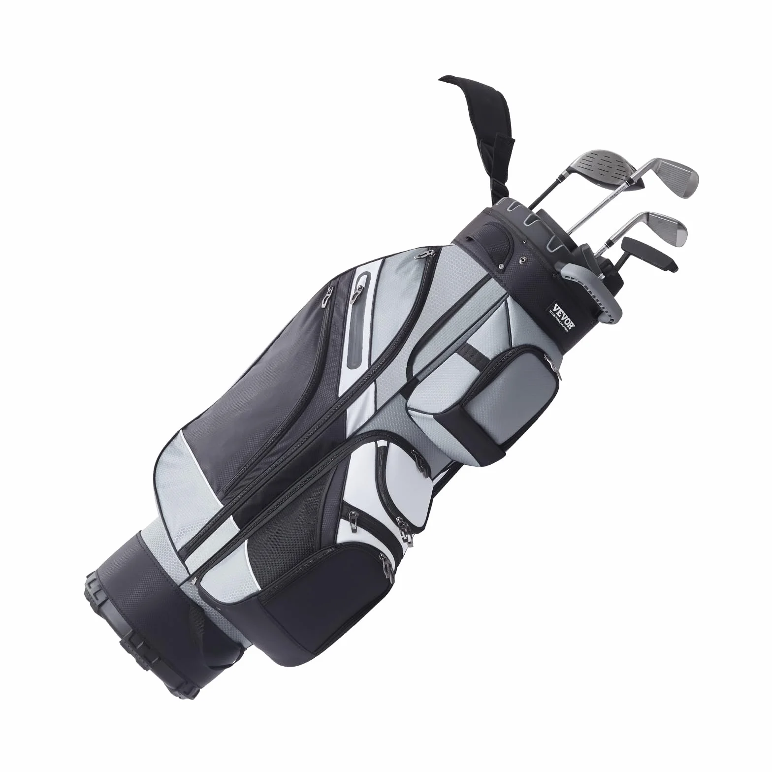 VEVOR Sacca da Golf con Divisorio Organizzatore a 14 Vie, Sacca da Golf in Nylon Premium 1050 mm 13 Tasche, Borsa da Golf Resistente con Manici, Copertura Antipolvere e Cinghie Staccabili Nero