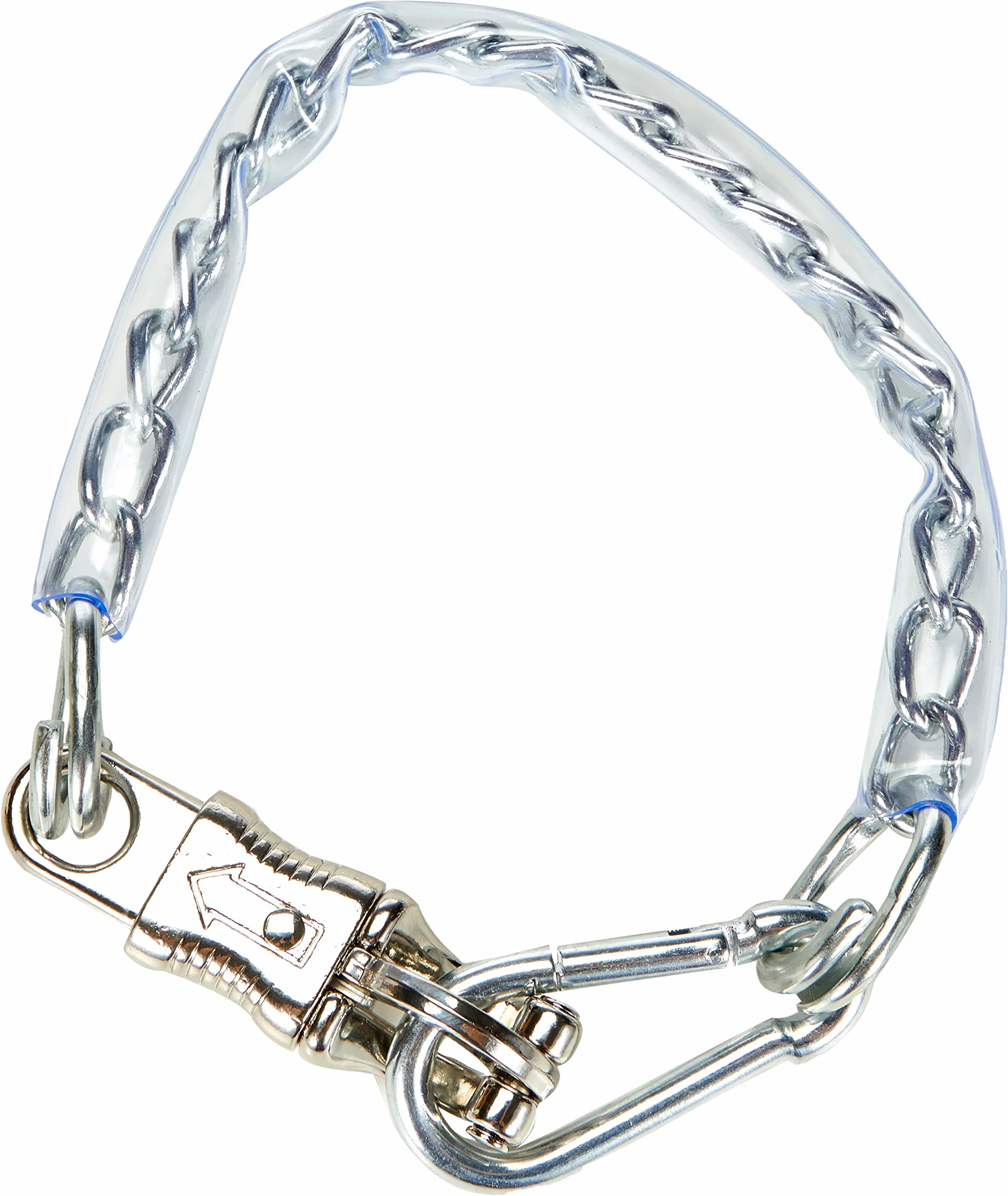 Kerbl Catena di Legatura, Legatura di Cavalli, Catena per Cavalli, con Gancio antipanico e moschettone, Metallo, 50 cm, competizioni, rimorchi, con Rivestimento in plastica