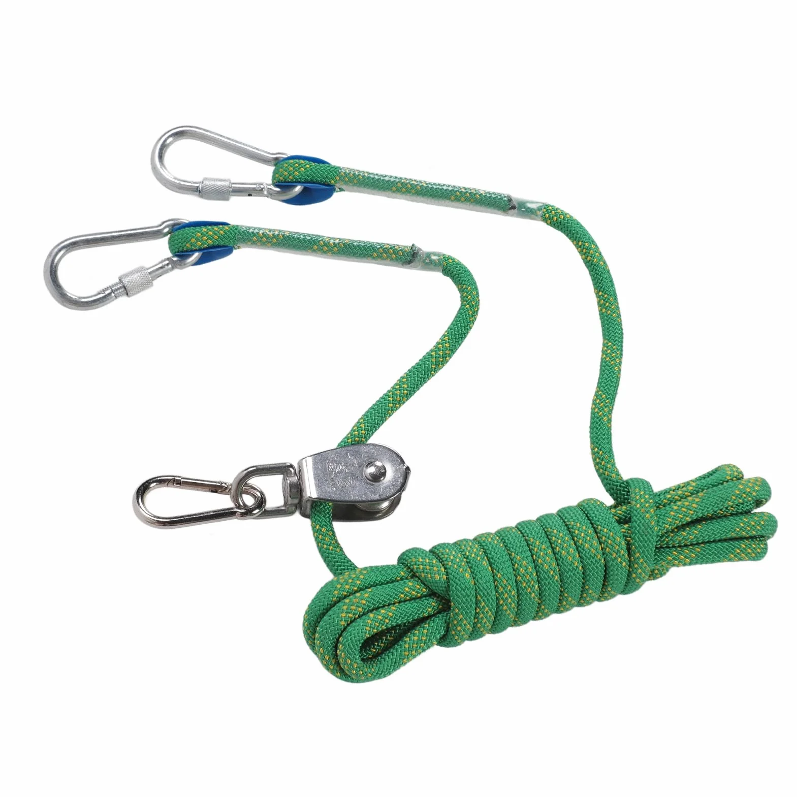 Cavo per Legare Cani, Cavo per Corridori Cani 16,4 Piedi Puleggia Rotante a 360 Gradi Riflettente per Campeggio in Giardino (GREEN)