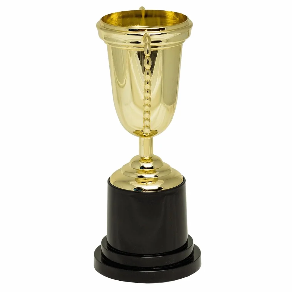 Boland - 30848 - Trofeo d'oro, dimensione 25 cm, decorazione per feste, coppa, competizione, vincitore