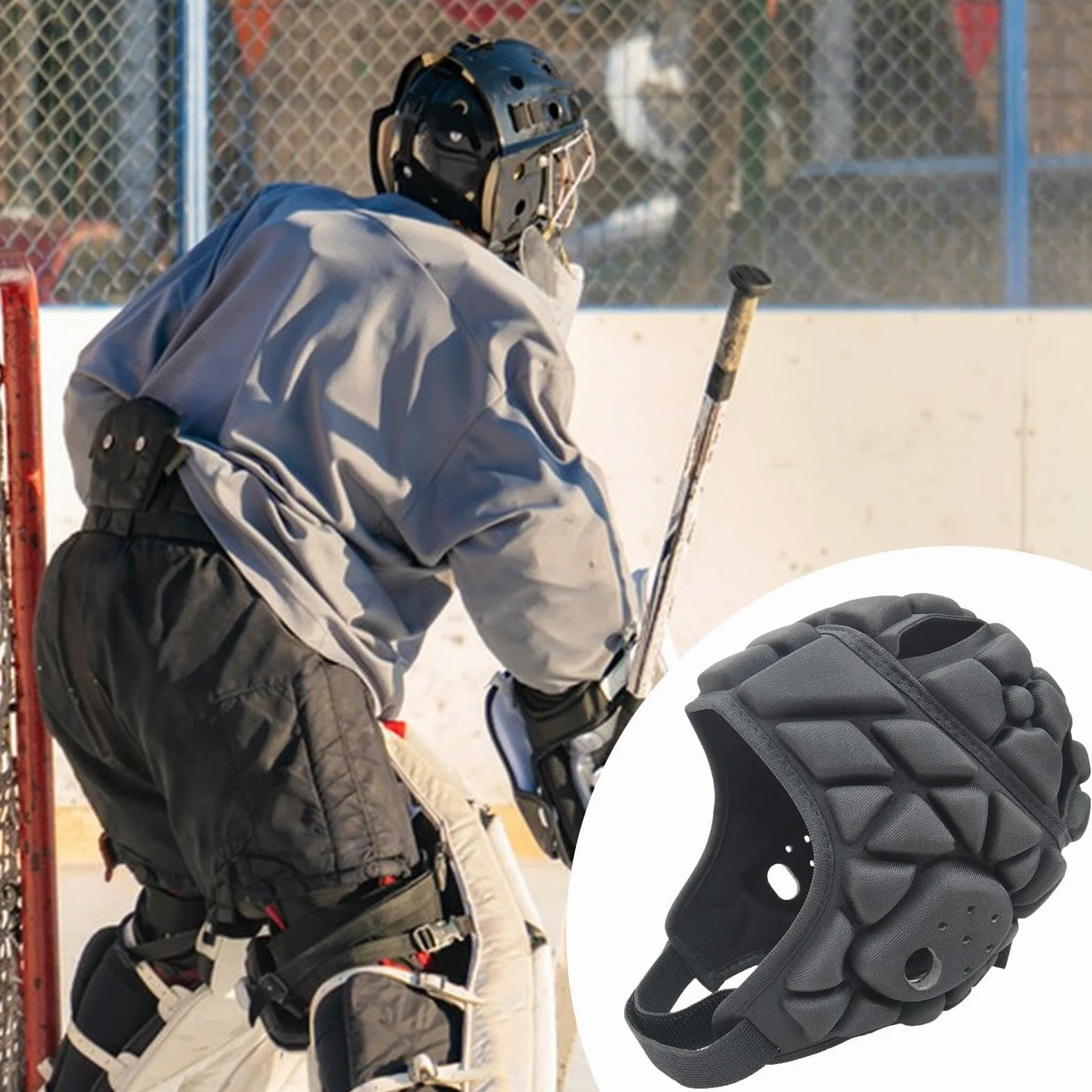 Casco da rugby regolabile multifunzionale per sport, pattinaggio a rotelle