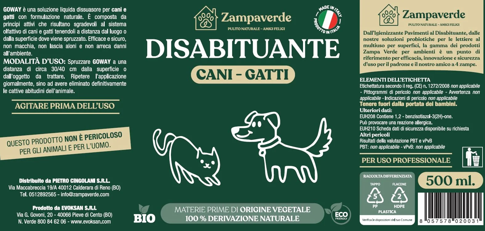 Disabituante Cani Gatti Interno Esterno + Shampoo Secco Gratis