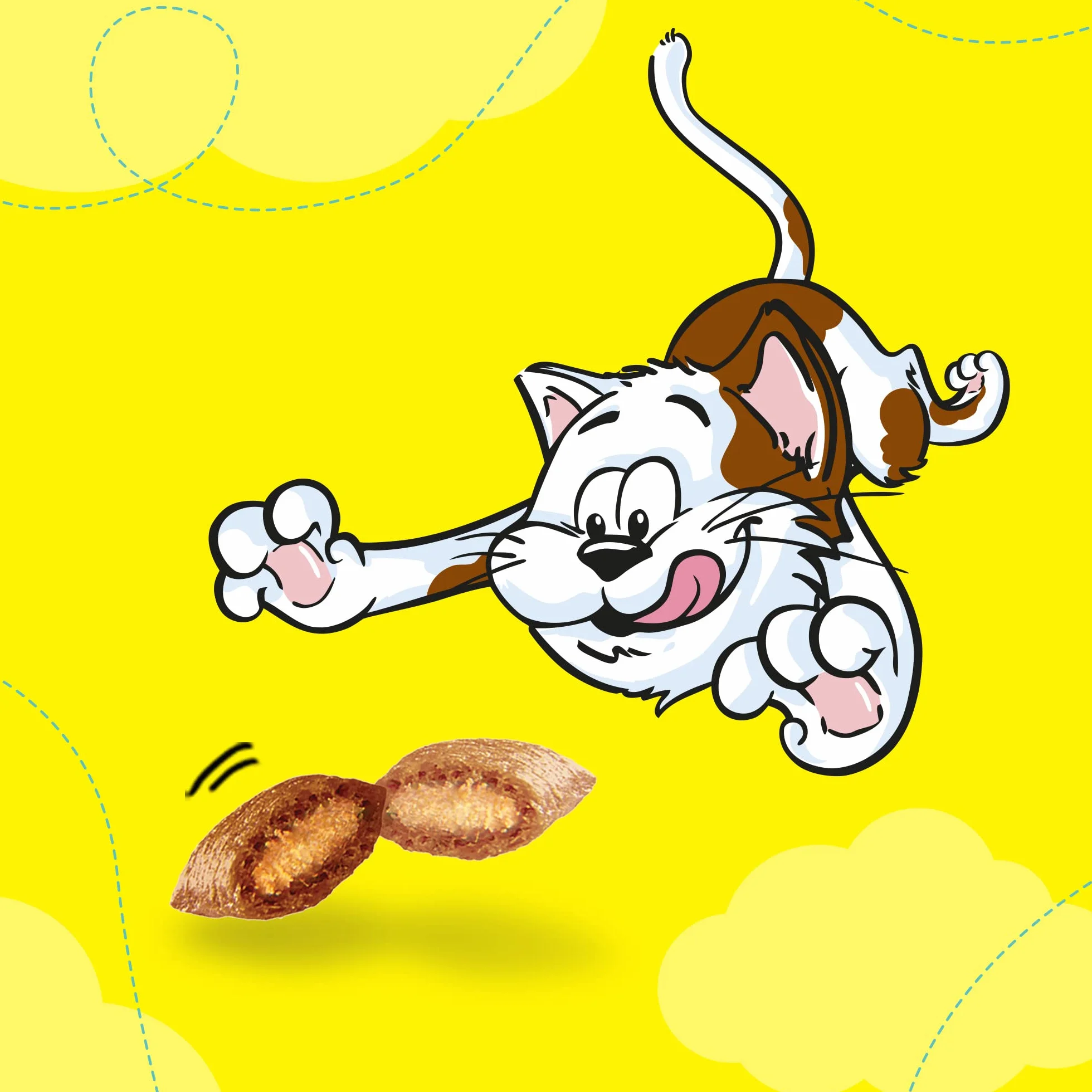 Catisfactions, Snack per Gatto, con Irresistibile Erba Gatta, 6 Confezioni da 60g, Verde, 60 g (Confezione da 6)