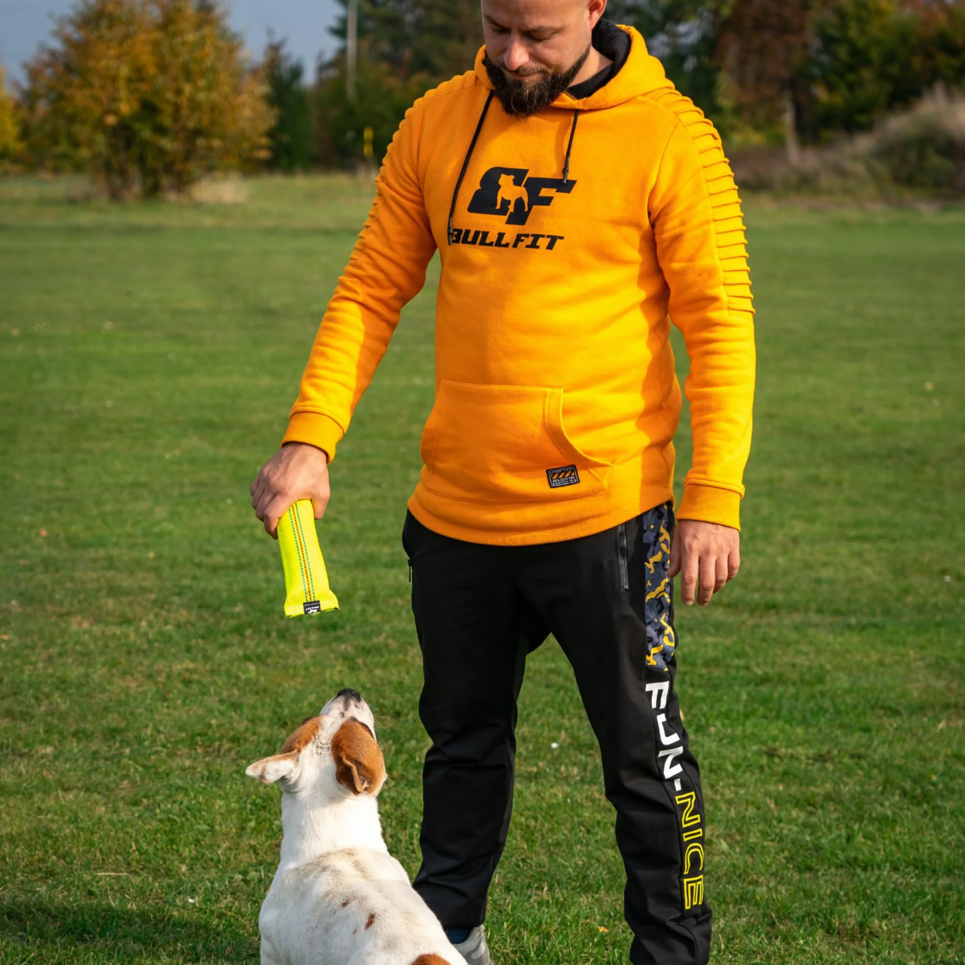 Bull Fit 2-in-1 Dummy e Manicotto per Cani, Giocattolo Galleggiante - Duraturo, interattivo, Fatta a Mano in manichetta antincendio - Giocattoli Cane per l'addestramento o per Il Gioco