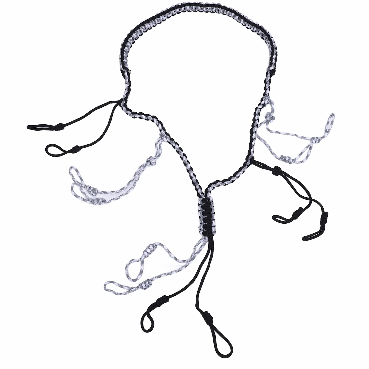 Cordino per richiamo anatre in paracord intrecciato di nylon portatile nero