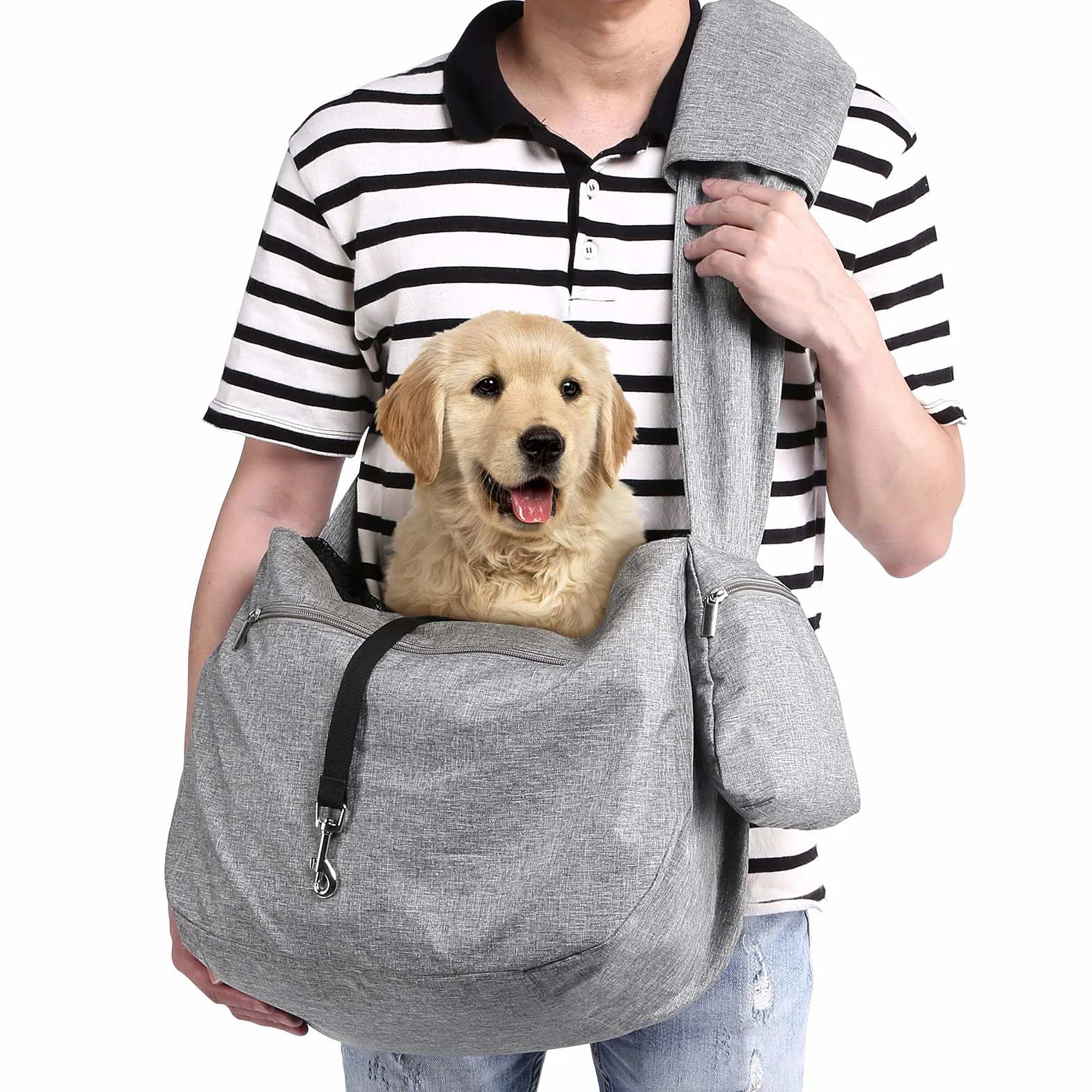 Ownpets Borsa da viaggio per animali domestici, piccola borsa per cani con tracolla regolabile, borsa per il trasporto per cani di piccola taglia e cuscinetto a spalla tascabile per viaggi all'aperto