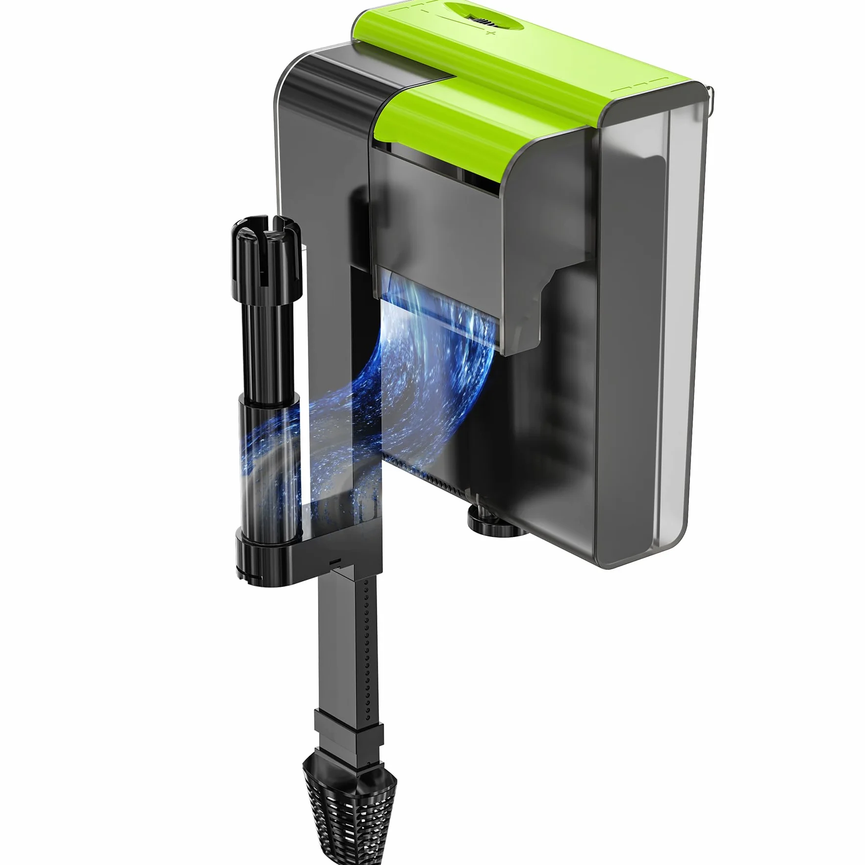 Forever Speed Filtro esterno per acquari con UVC 4-in-1 Flusso regolabile da appendere al filtro 450L/h Filtro a cascata per acquari da 10-100L