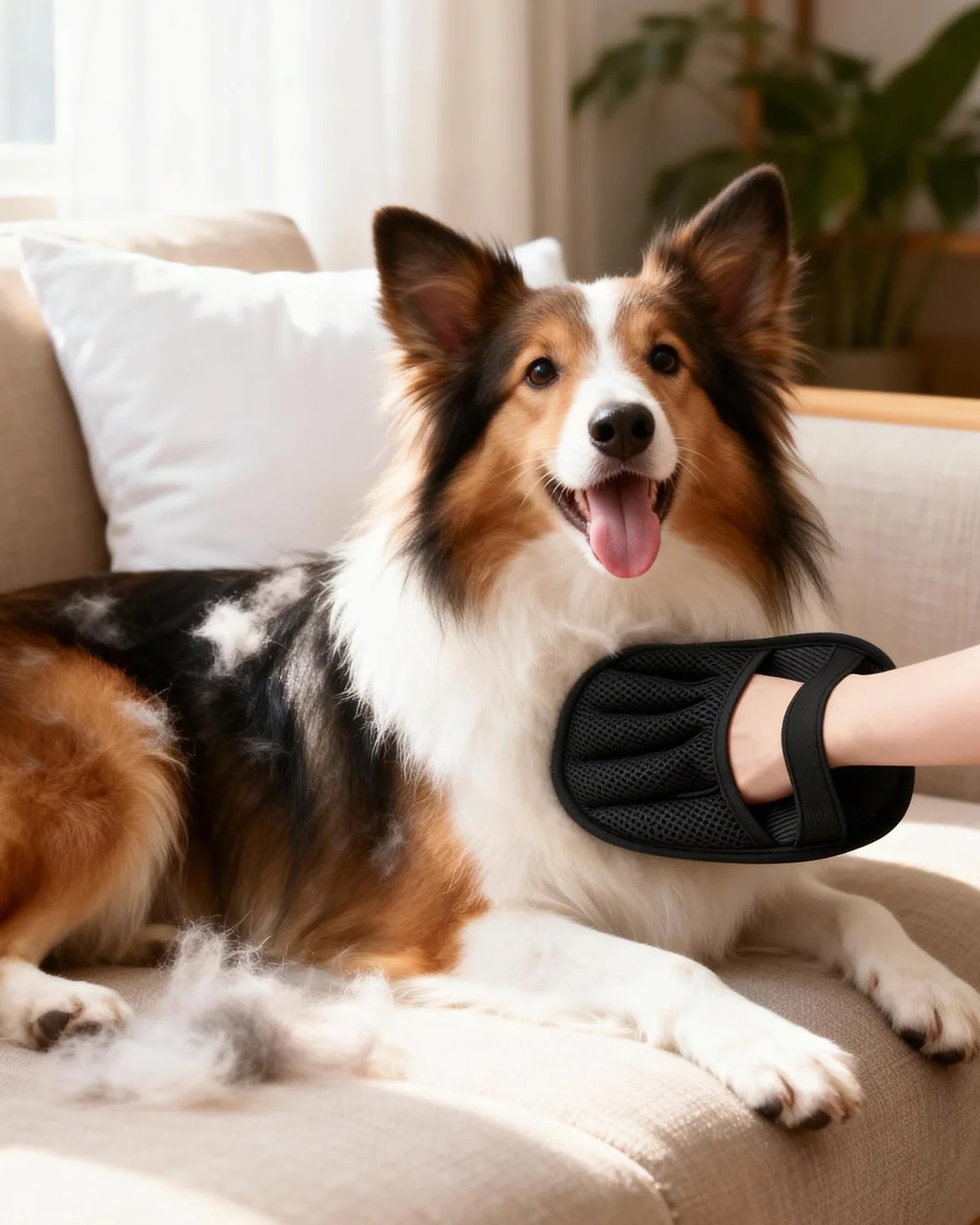JIMYIU Guanti per la rimozione dei peli di Animali (Confezione da 2) – Riutilizzabili e Lavabili, per Cani e Gatti – Efficaci per Divano, Auto, tappeti e Vestiti