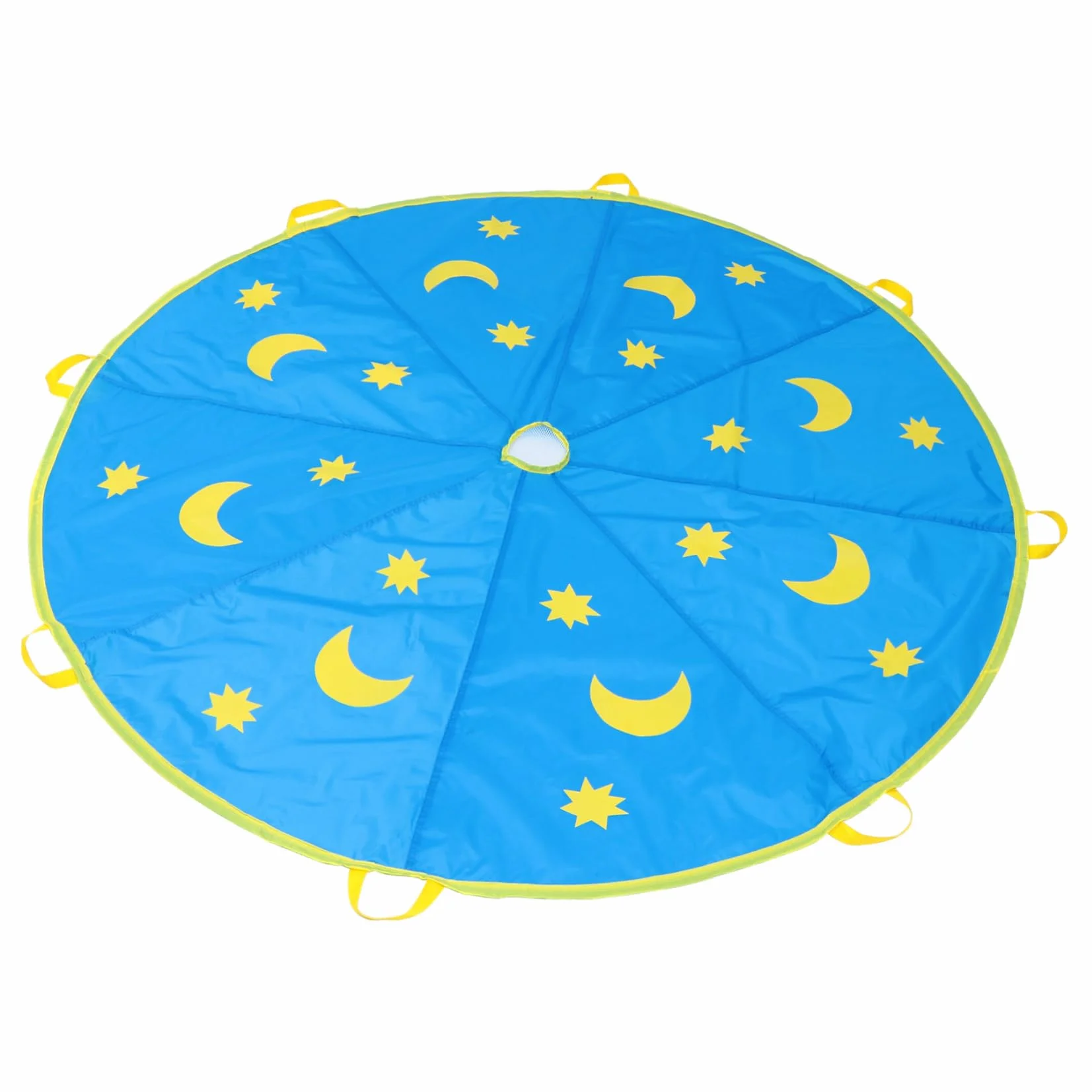 Happyyami Paracadute per Ragazzo Ragazza di Poliestere Blu, Gioco Ludico All'aperto per Esercitare la capacità di Salto e Gioco di Gruppo, per attività All'aperto Stili Multipli