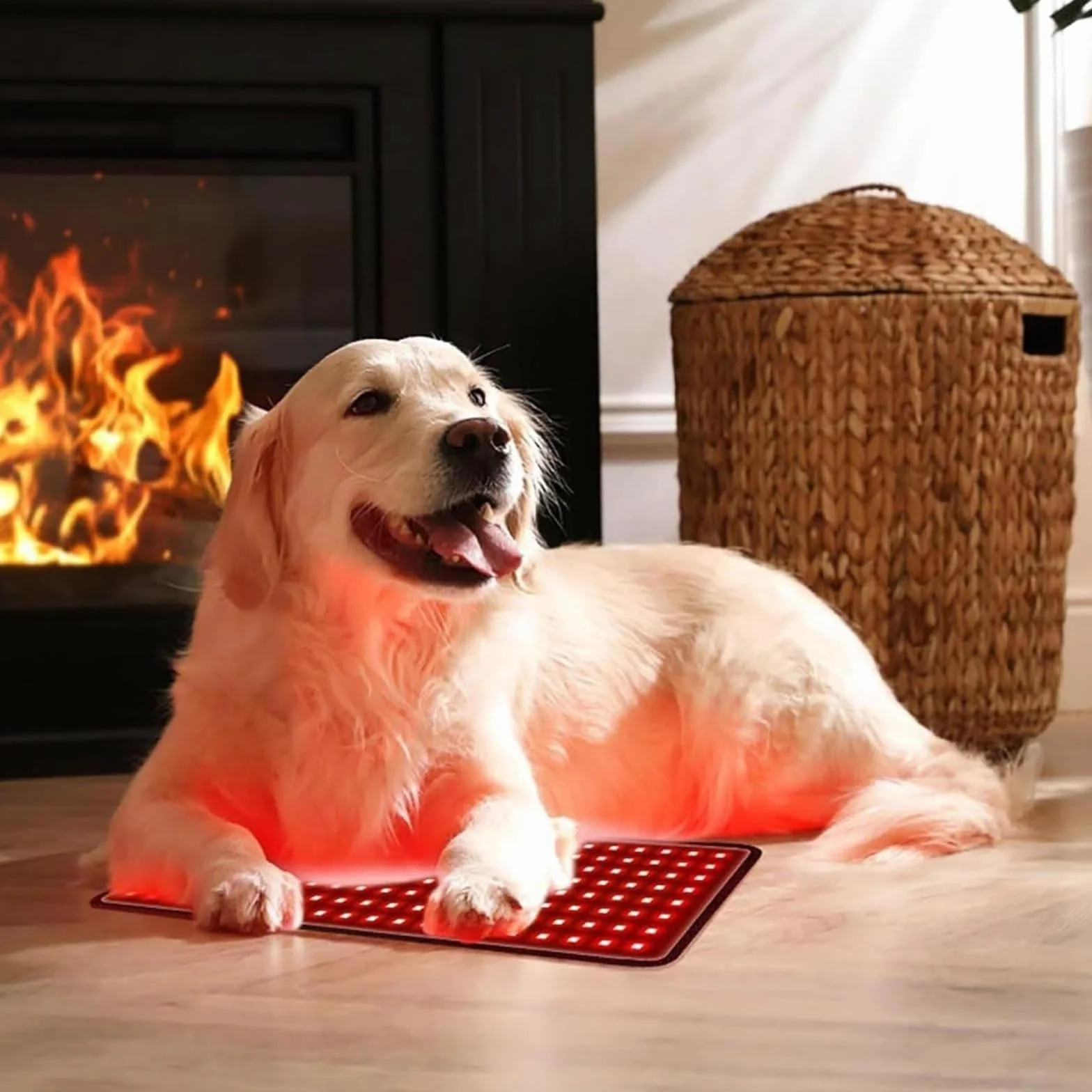 FellStern - Tappetino terapia a luce rossa per cani e gatti, 660 nm e 840 nm per terapia con luce rossa a infrarossi, supporto per dolori e articolazioni, terapia termica sicura, facile da