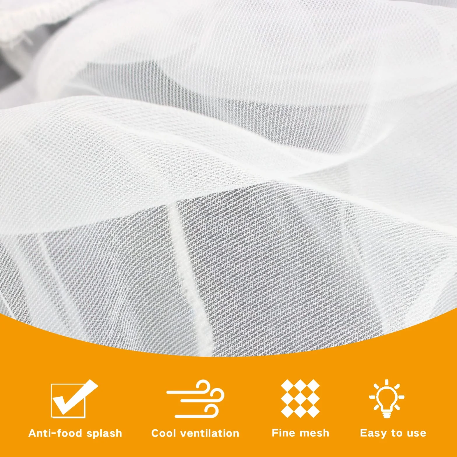 Leikedun Copertura per Gabbia Uccelli Rete Gabbia Uccelli Gonna Estensibile Regolabile 140-220cm Bianco