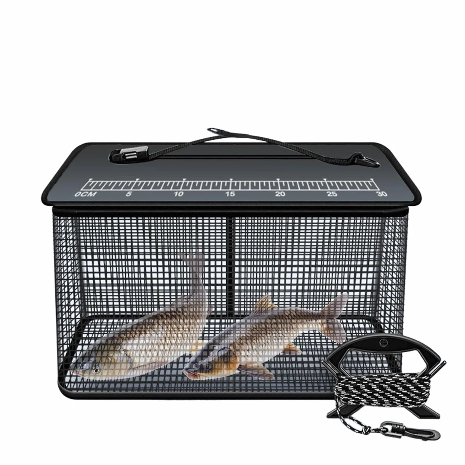 Genérico Cesto di lingua di pesce pieghevole: cestino pieghevole con superficie riflettente, grande capacità per vivo, lumache, granchi | cestino all'aperto veloce e veloce