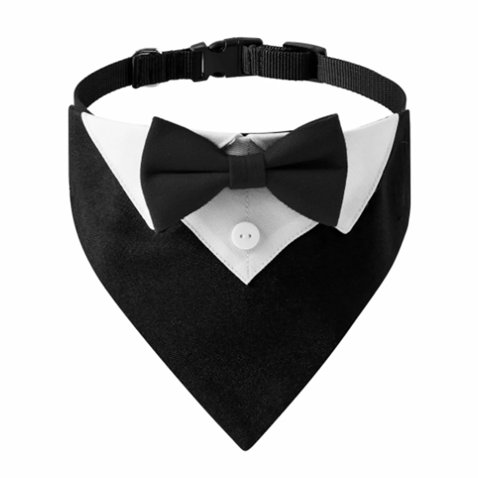 DONGKER Collare Smoking per Cani,Bandana Regolabile con Papillon per Cane di Piccola Media e Grande per Matrimonio Compleanno e San Valentino