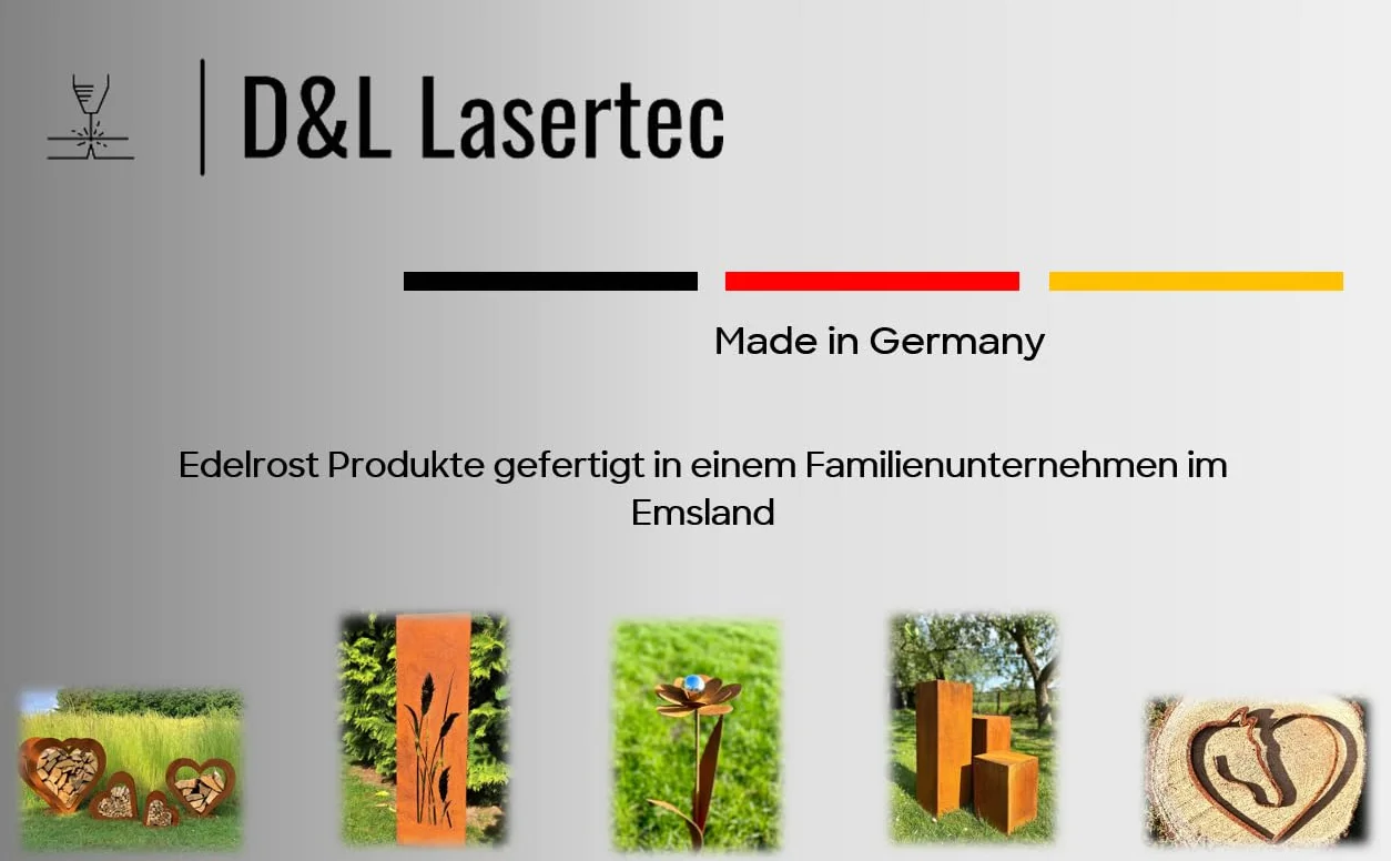 D&L Lasertec Croce per cani con zampa di ruggine, pietra lapide