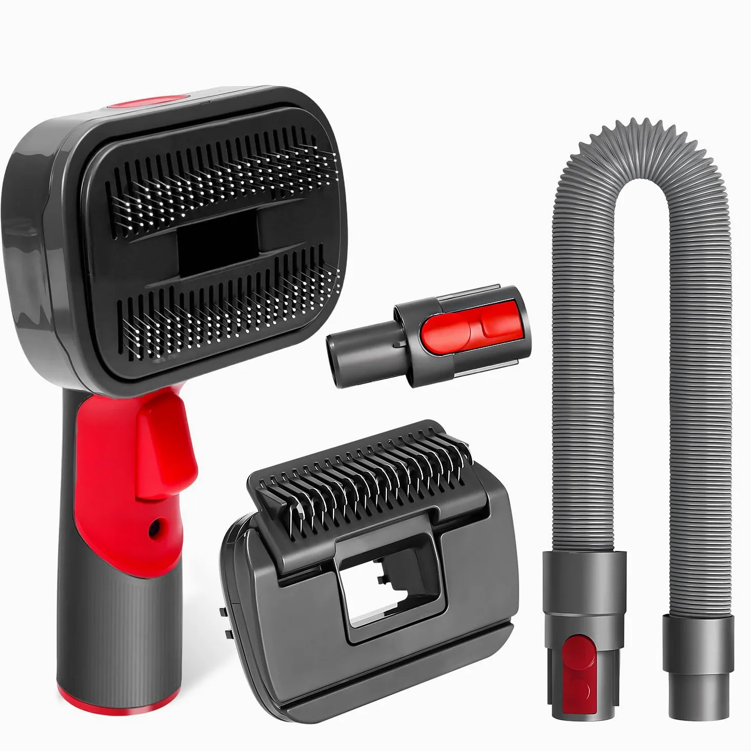 Spazzola per Cani,Peli Cane Gatto Compatibile per DysonV15 V11 V10 V8 V7,Spazzola Aspira Peli Animali Domestici con Adattatore Convertitore,1Tubo di prolunga, 2 Spazzolini,Pet Grooming Kit Ricambi