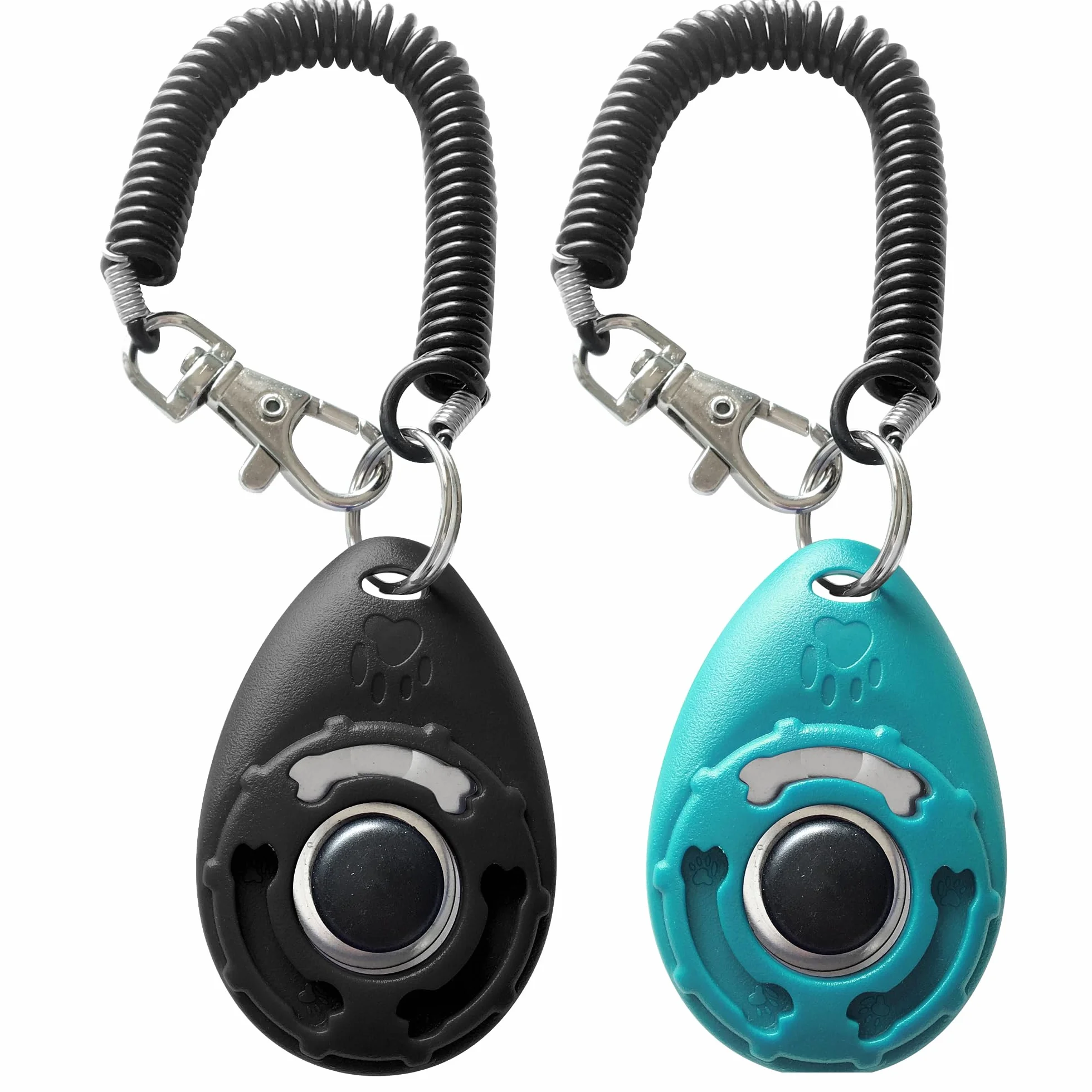 Newnewstar Pet Training clicker con Cinturino da Polso – Dog Training Clickers, New Black + Blue