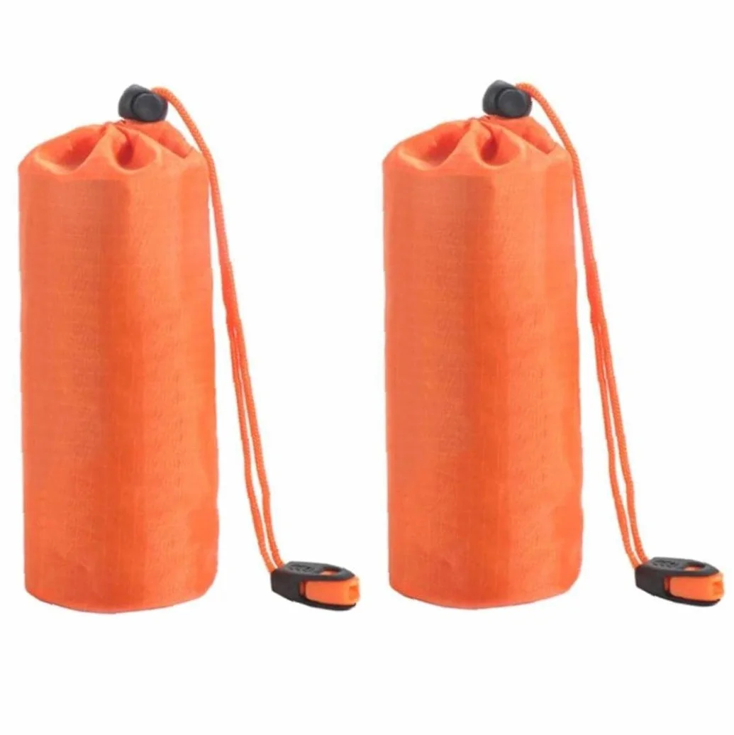 2pc Outdoor Stuff Sacks Impermeabile Gadget Sacchetto di Stoccaggio Contenitore Emergency Sleeping Bag Whistle Camping Sopravvivel Tool Ditty Bags
