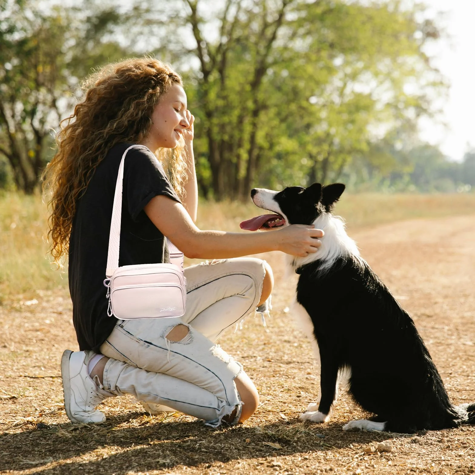 Runlight Borsa Per Addestramento Per Cani, Cintura In Vita E Borsa A Tracolla Con Sacchetto Per Escrementi, Borsa Per Cuccioli E Allenamento (Kaki)