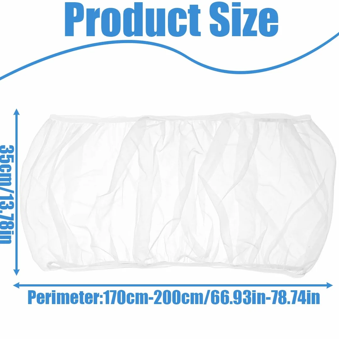 2 Pezzi Universale Copri Gabbia per Uccelli, Bird Cage Seed Catcher per Uccelli Pappagalli, Regolabile 170-200cm, Bianco