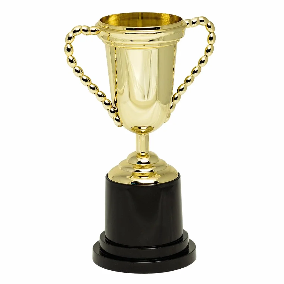 Boland - 30848 - Trofeo d'oro, dimensione 25 cm, decorazione per feste, coppa, competizione, vincitore