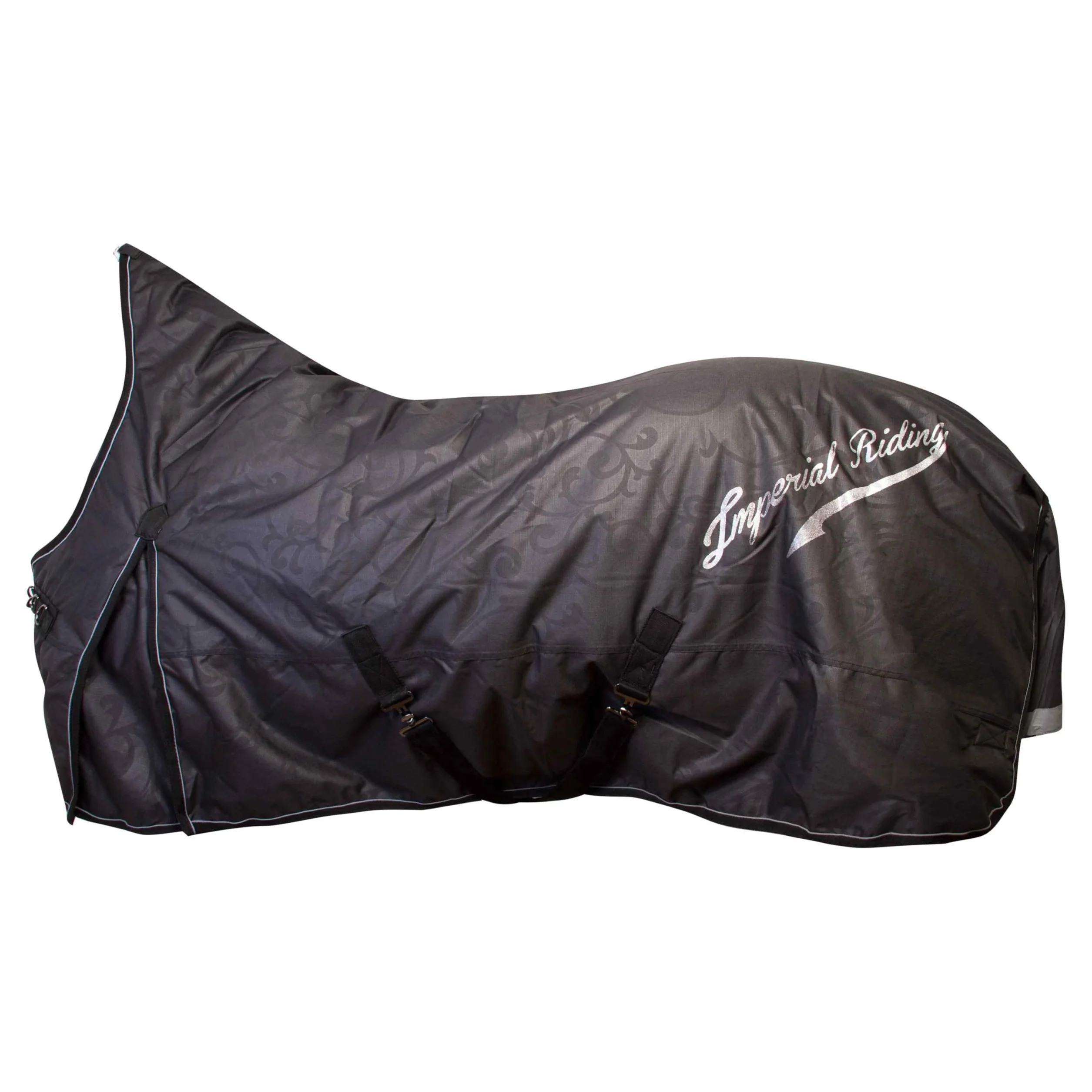 Imperial Riding Coperta da esterno IRH Super-Dry 50 g, impermeabile e traspirante, fodera in nylon 600D, coperta invernale leggera per cavalli, design elegante e vestibilità comoda, colore nero, 165
