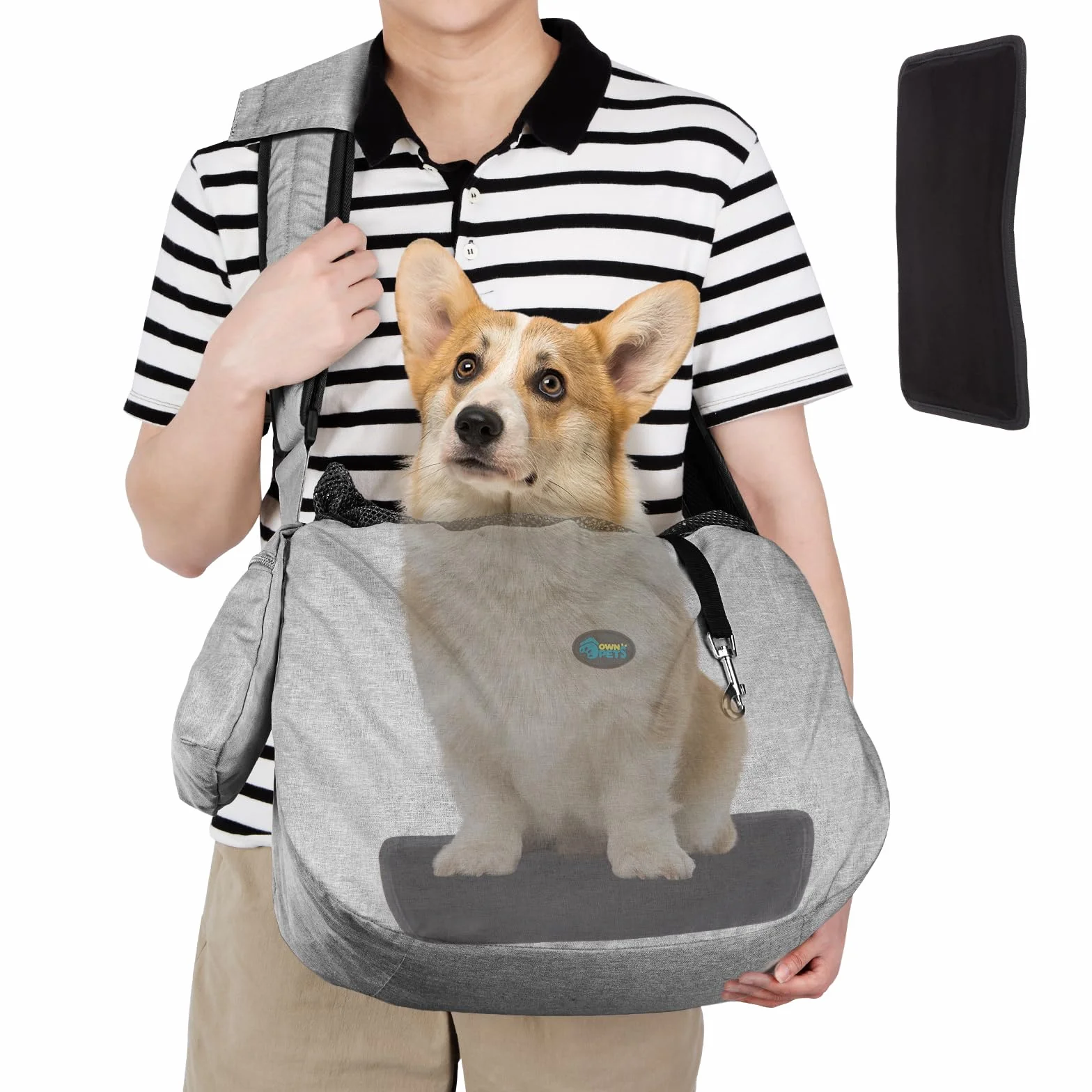 Ownpets Borsa da viaggio per animali domestici per cani piccola con tracolla regolabile
