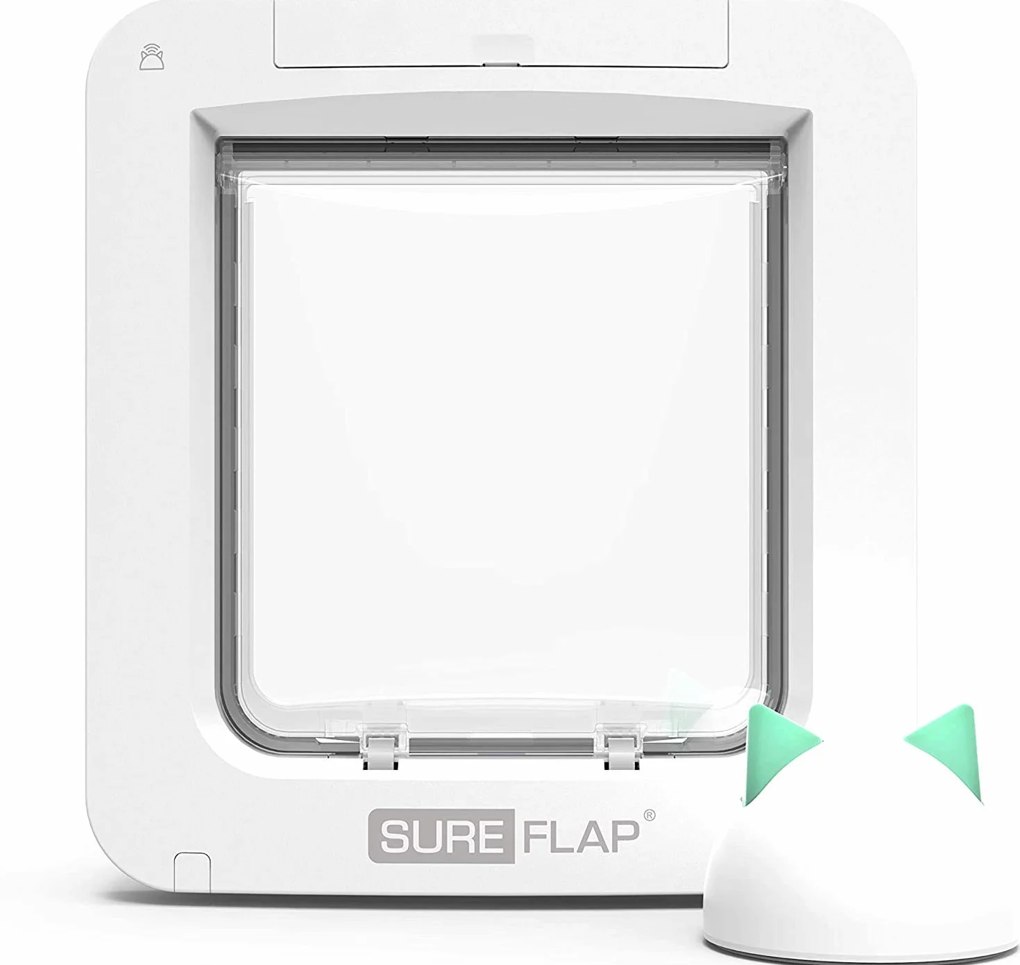 Porta per animali con lettore di microchip SureFlap Sure Petcare Connect Hub, Bianco, 4 batterie C