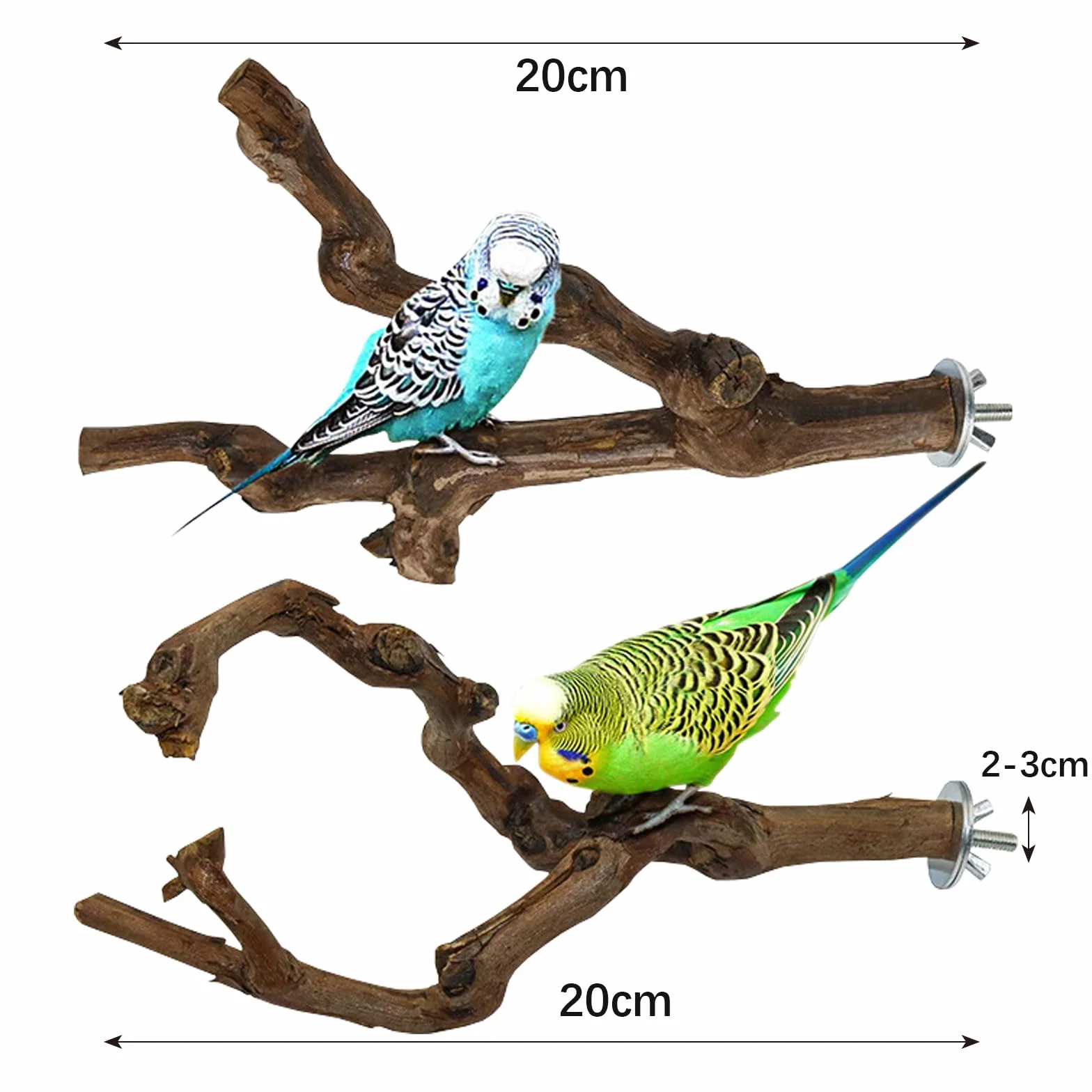 Posatoi in Legno di Uccelli CHUNLINLAODA Trespolo per Uccelli e Pappagalli Ramo D'uva Naturale Giocattolo per Cacatua Cocorite