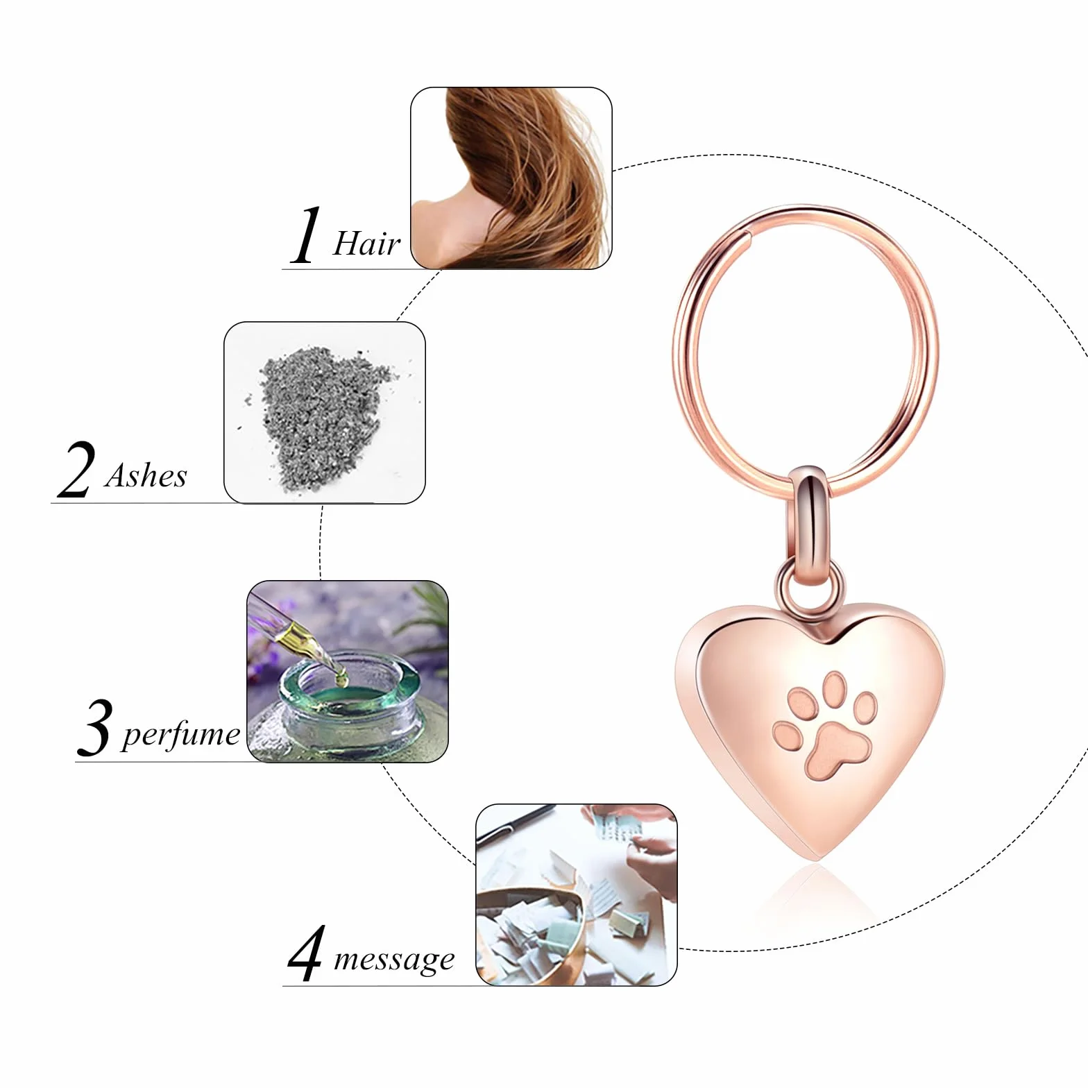 cremazione gioielli urna portachiavi per animali domestici cenere umana cane gatto keepsake memorial urna portachiavi cenere supporto per donne uomini