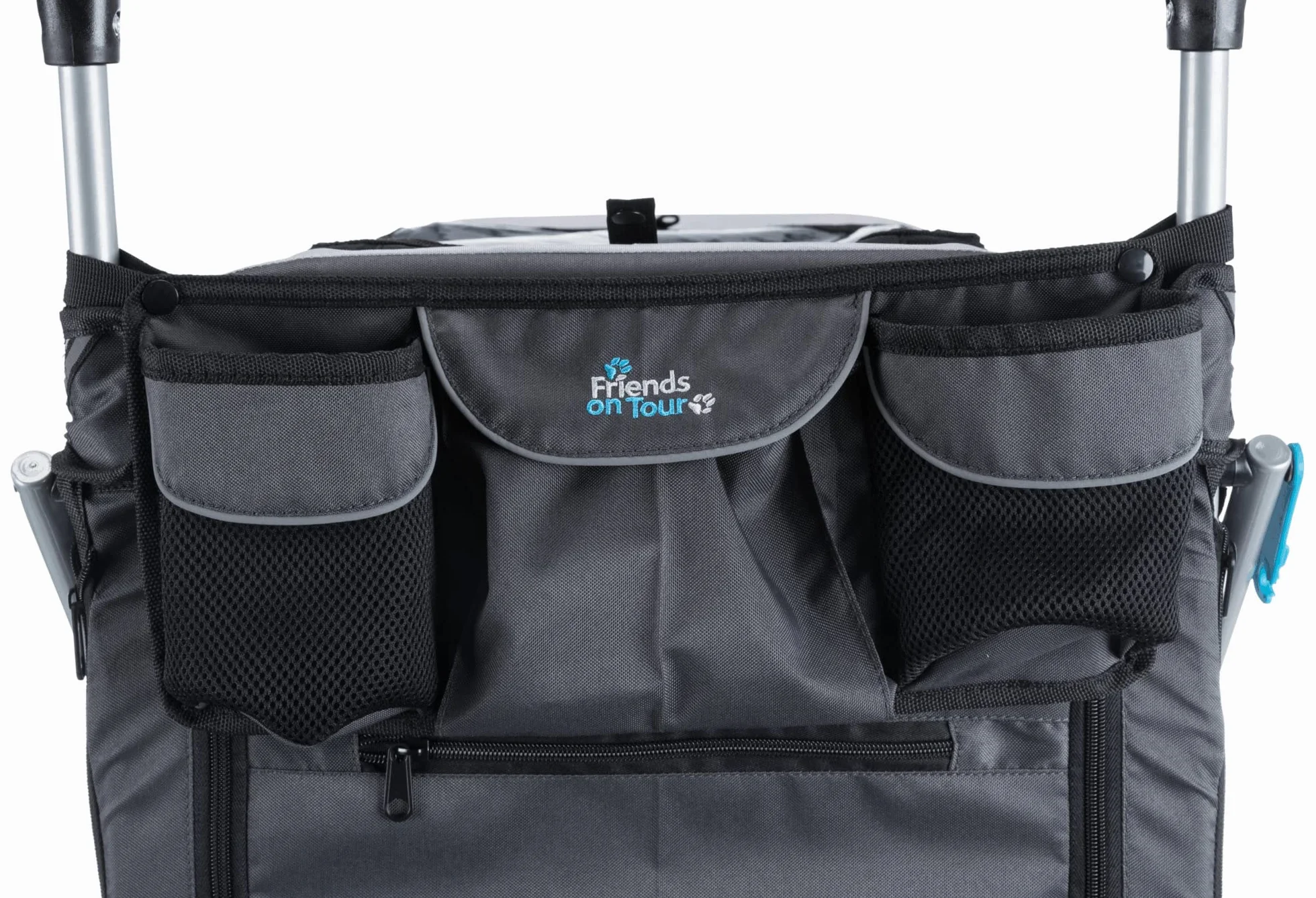 Trixie rimorchio Bici per Cani – Fino a 22 kg – 46 × 50 × 67 cm – rimorchio Pieghevole & Riflettente con guinzaglio di Sicurezza, Cuscino Integrato & Copertura Meteo
