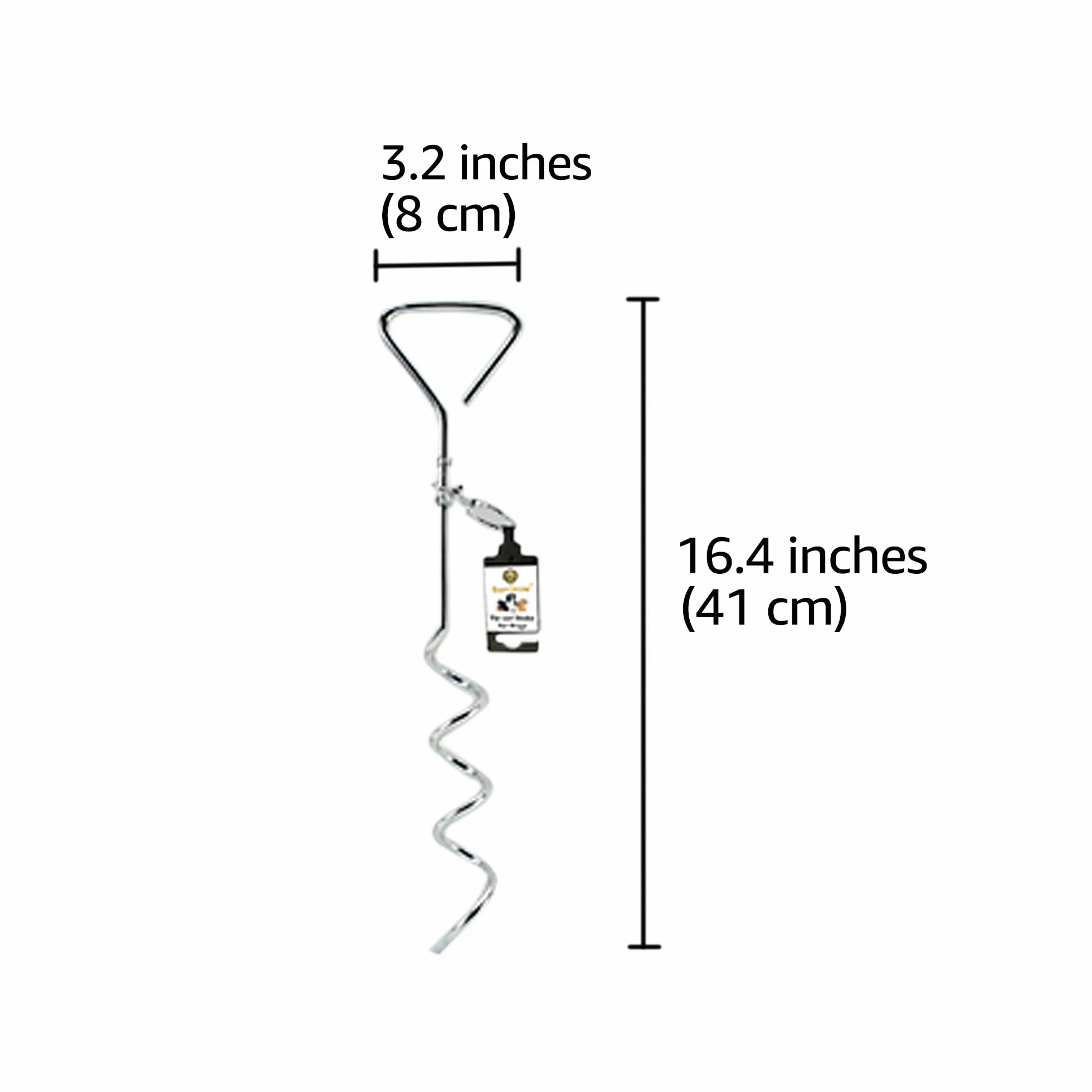 Sungrow Picchetto Da Esterni Per Guinzaglio, In Acciaio Inox, Con Anello Girevole Di 360deg Design A Spirale, Molto Pratico, Resistente E Facile Da Usare, Adatto Per Cani Fino A 36.3kg