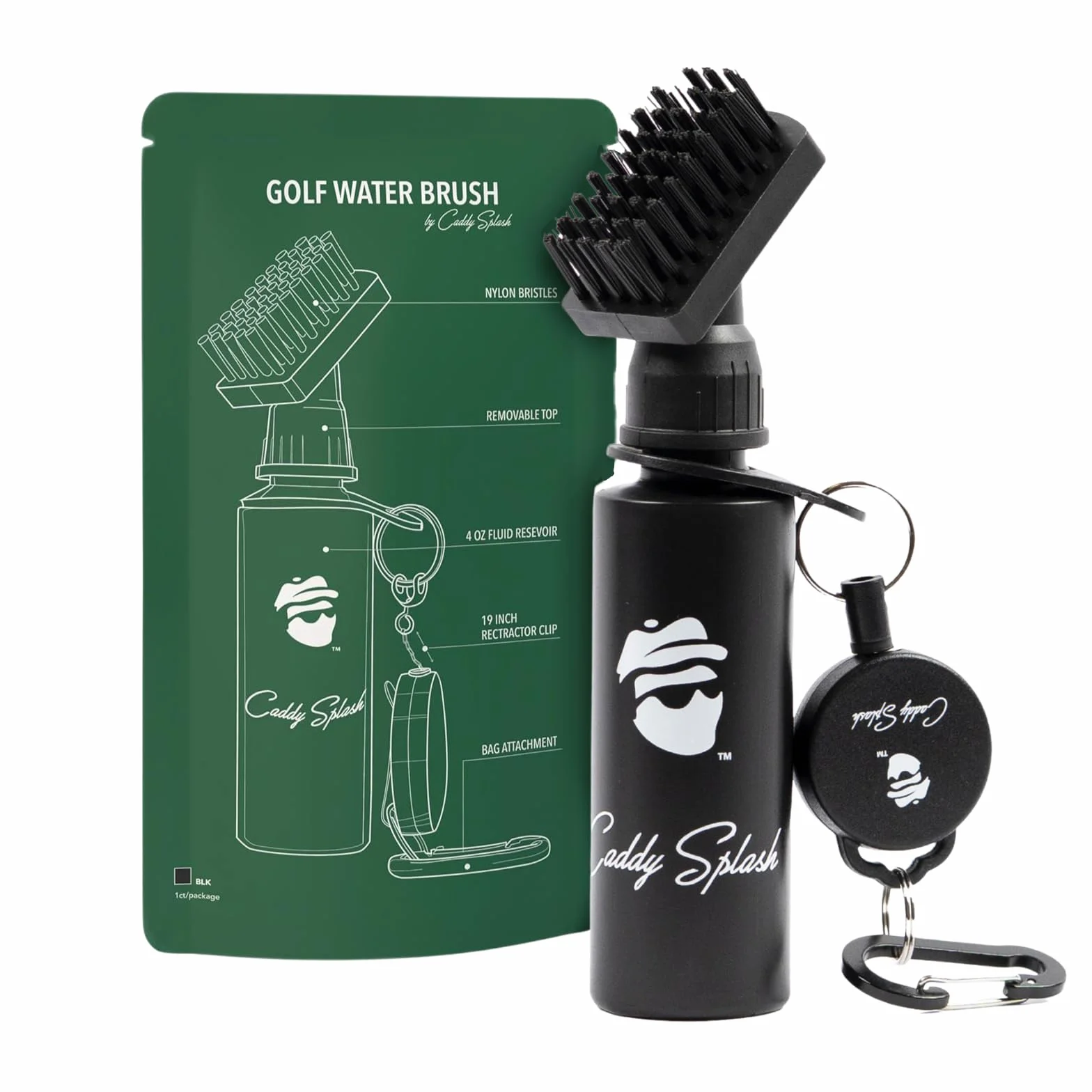 Caddy Splash Spazzola per Mazze da Unisex, Bianco, 7.5 Inches Tall