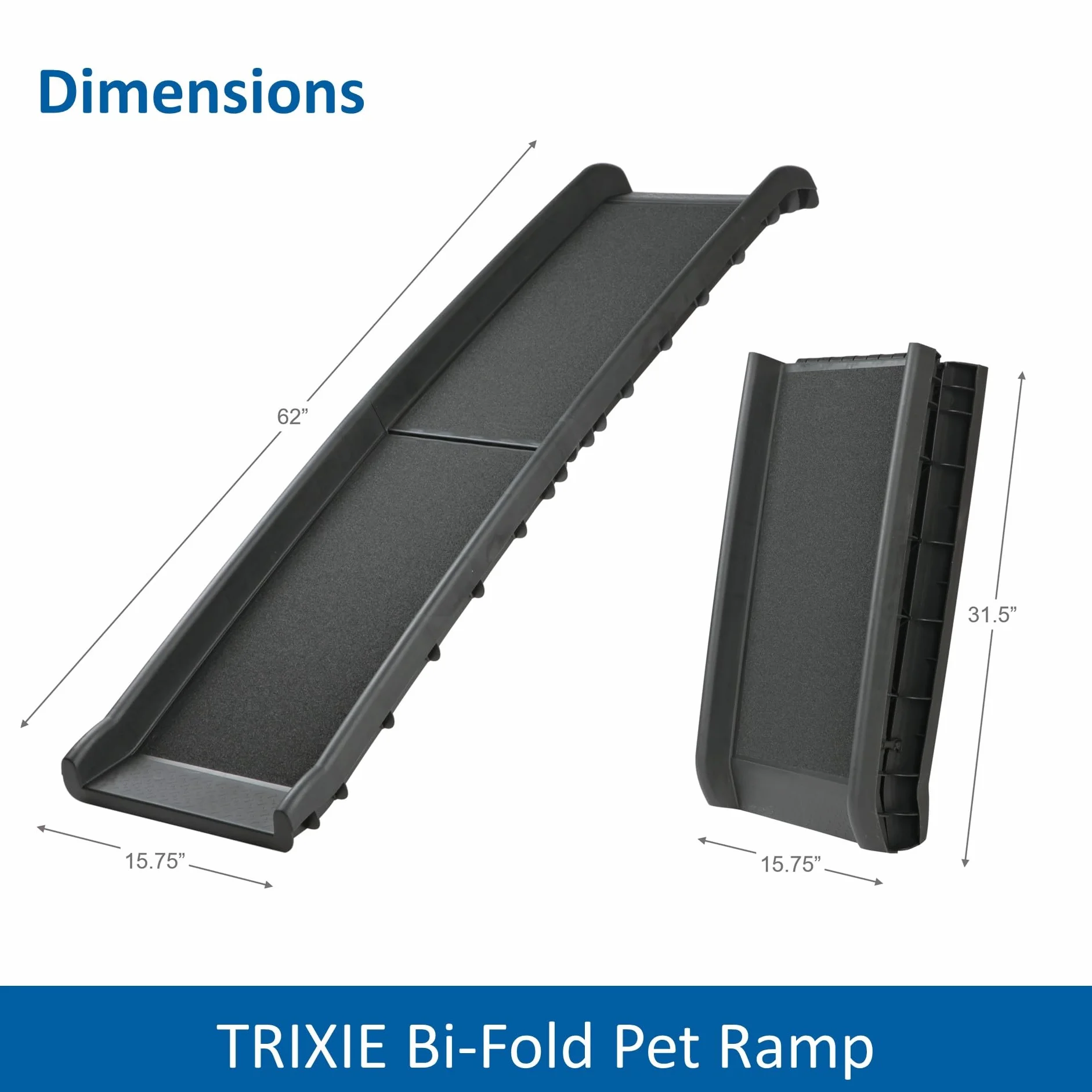Trixie - Rampa in Plastica 41X156 Nera - Tx3939