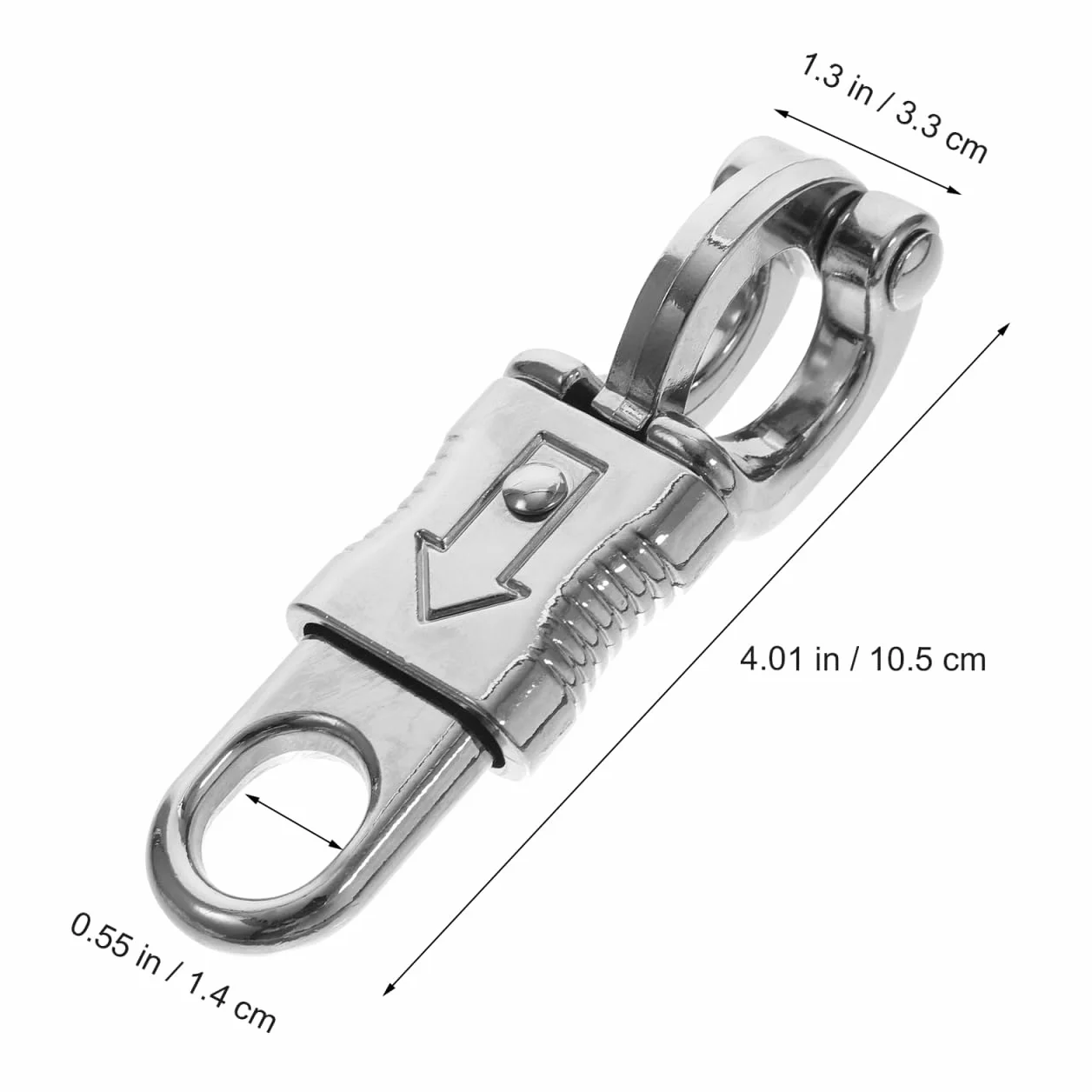 Housoutil Gancio Di Panico a Rilascio Rapido Con Occhio Fisso 4.02X1.30X2.36 Pollici in Lega Di Zinco Snap Di Panico Per Paracord Accessorio Per Ciclismo Equestrazione Controllo Cavalli 2 Pezzi
