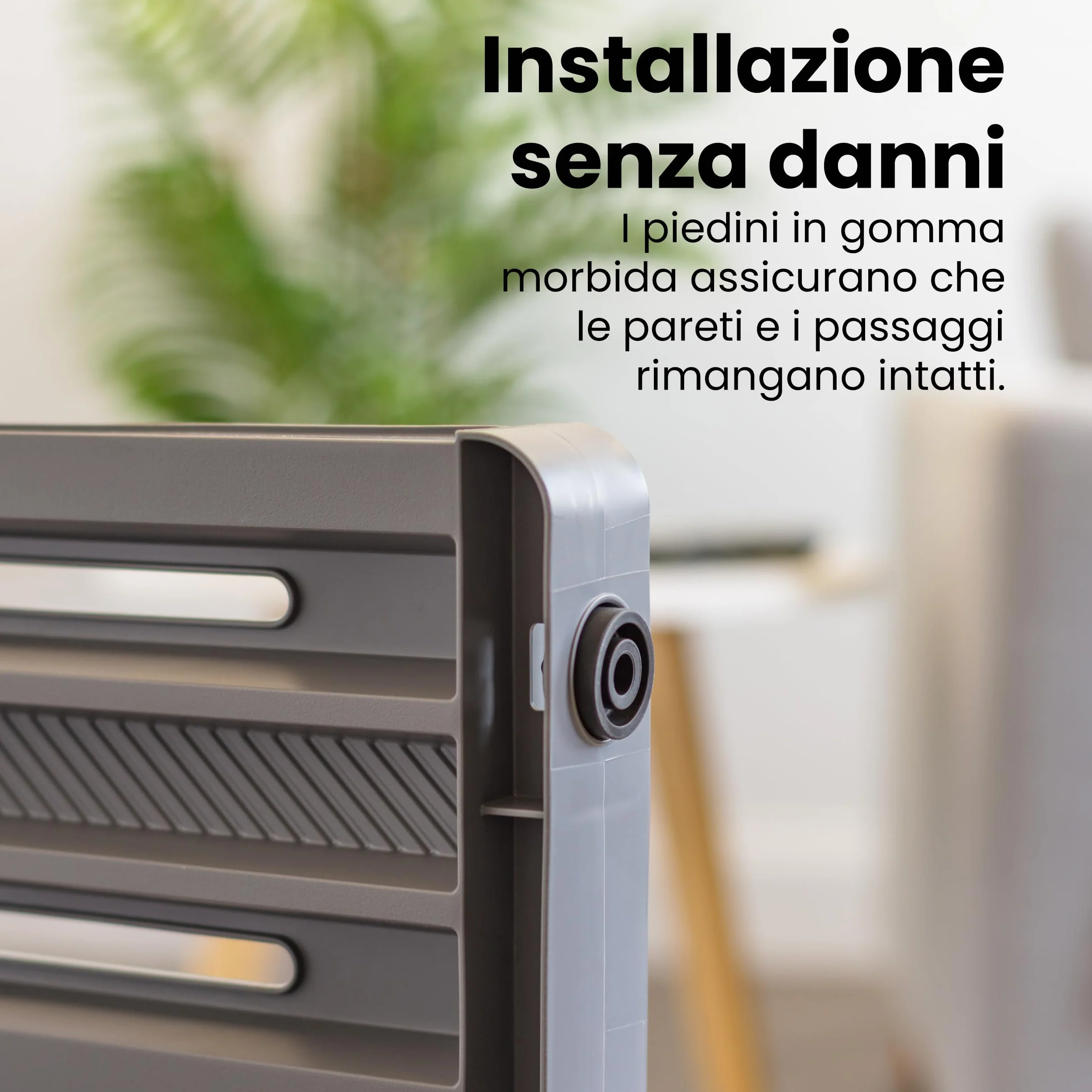 Iris Ohyama, Barriera, Recinzione di Sicurezza per Scale in Plastica (PP) per Cani, Gatti, L61 x P5 x A64 cm, Estensibile, Senza Foratura, Corridoio, Cucina, PBR-600, Grigio