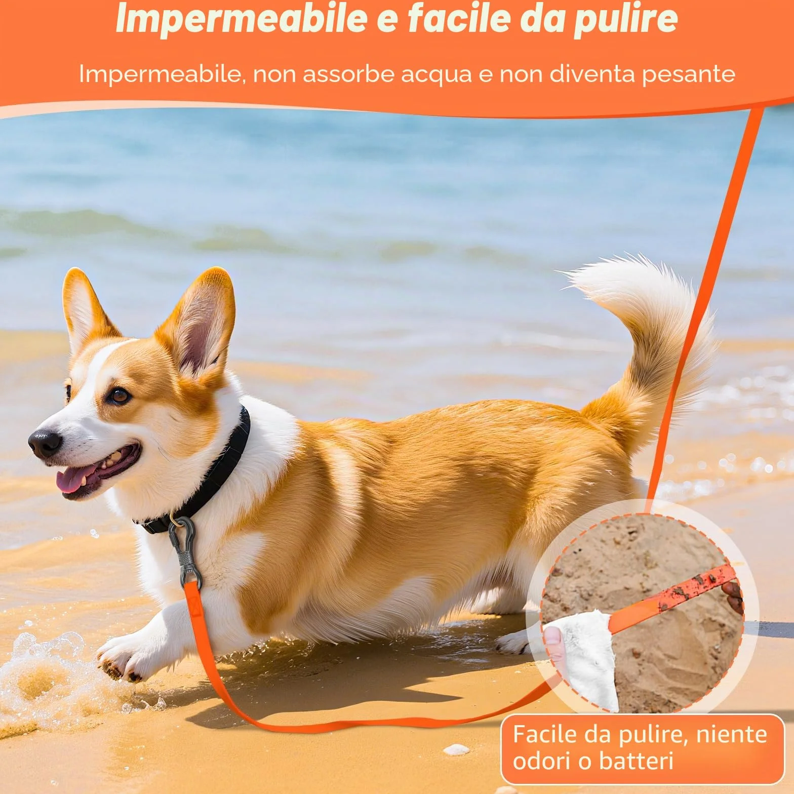 X XBEN Guinzaglio Addestramento Impermeabile per Cani 1,5M 3M 5M 8M 10M 12M 15M 20M 25M 30M, Lunghina con Maniglia Confortevole, Gommato,Resistente Adatto per Tutti i Cane