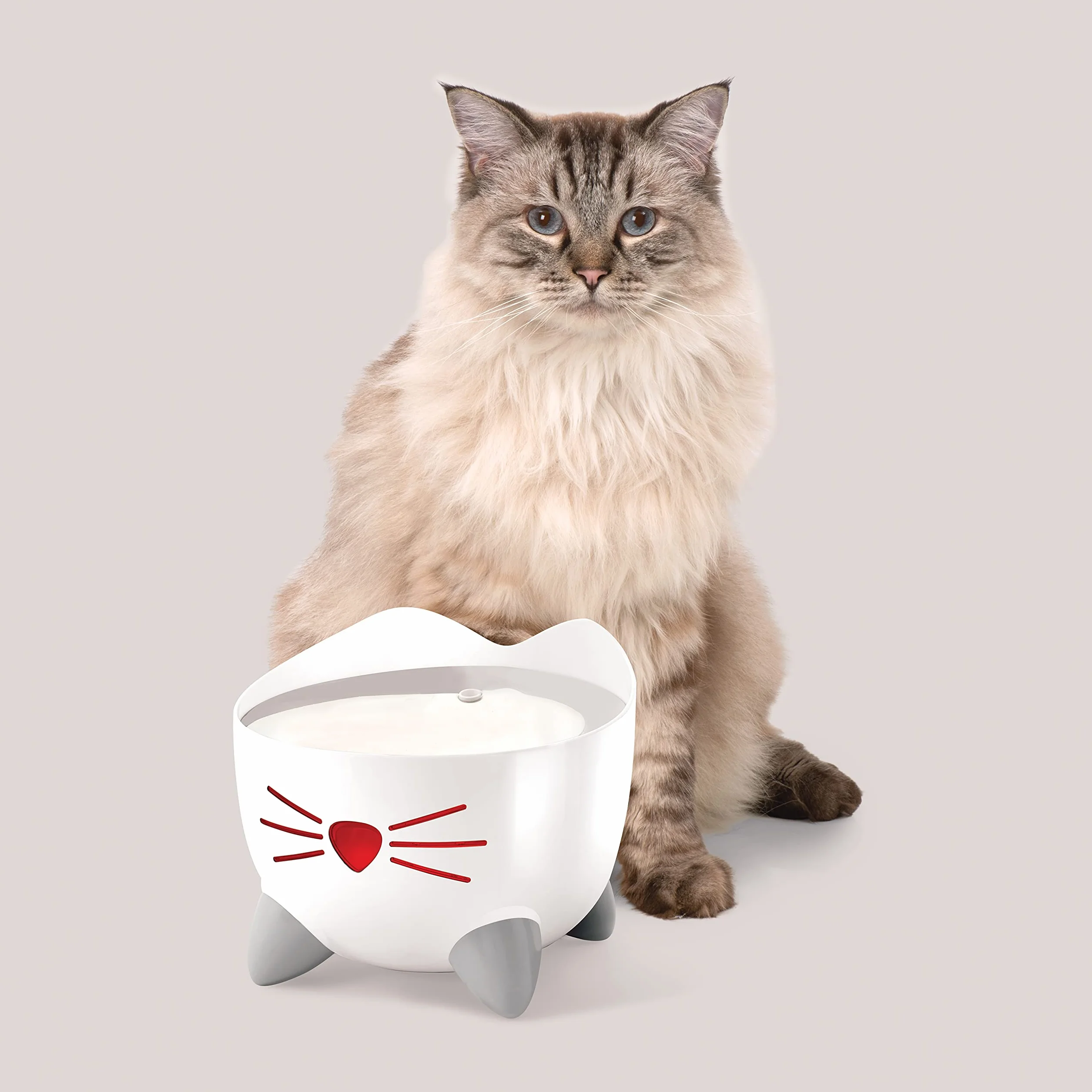 Catit PIXI Fontana per gatti 2,5 l bianco acciaio inox
