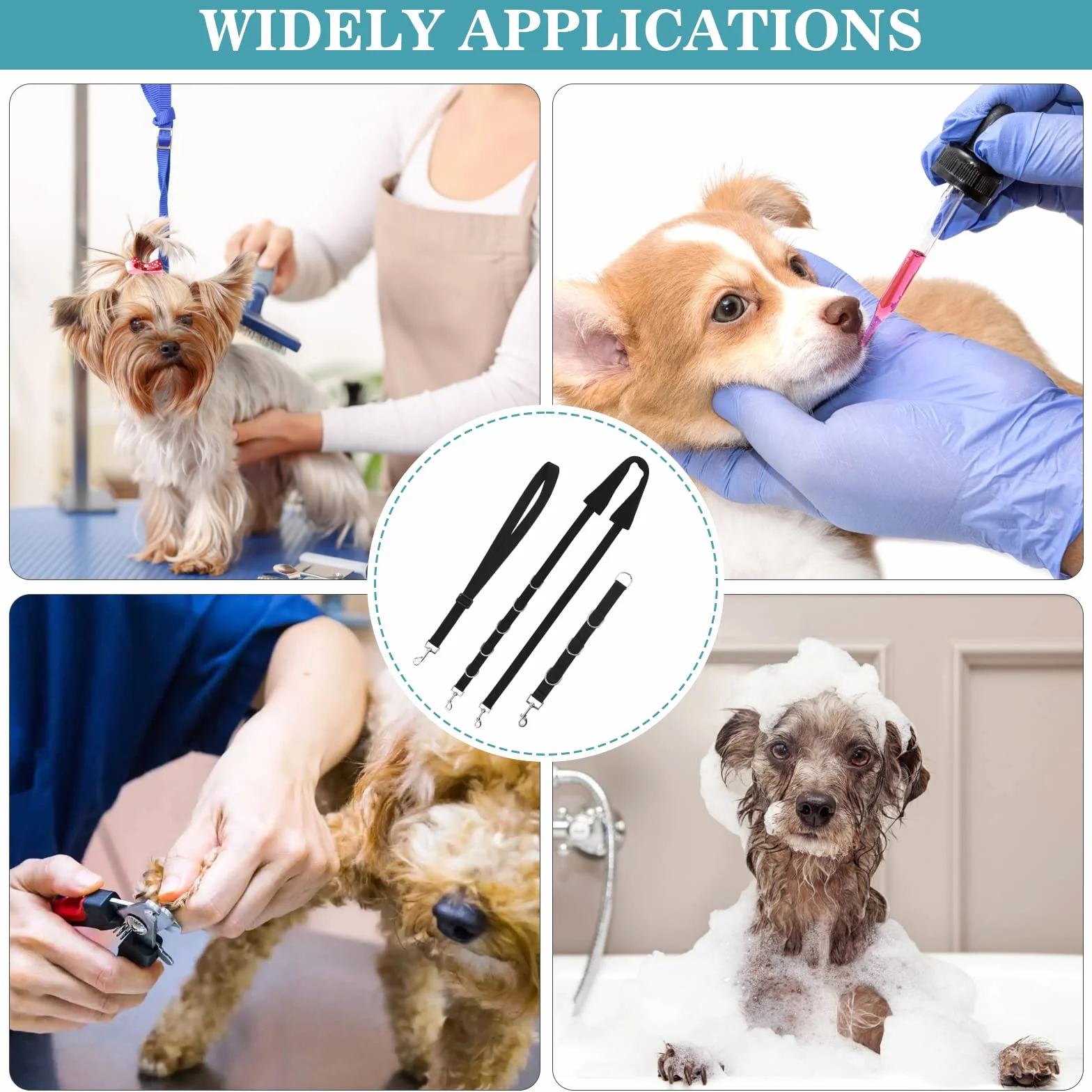 3 Pezzi Toelettatura del Cane Cinghia per la Pancia,Cappio Dell'animale Domestico, Cappio per Cani Toelettatura, Cintura di Trazione Regolabile per Cuccioli Gattini Piccoli Medi Gatti Cani Taglio