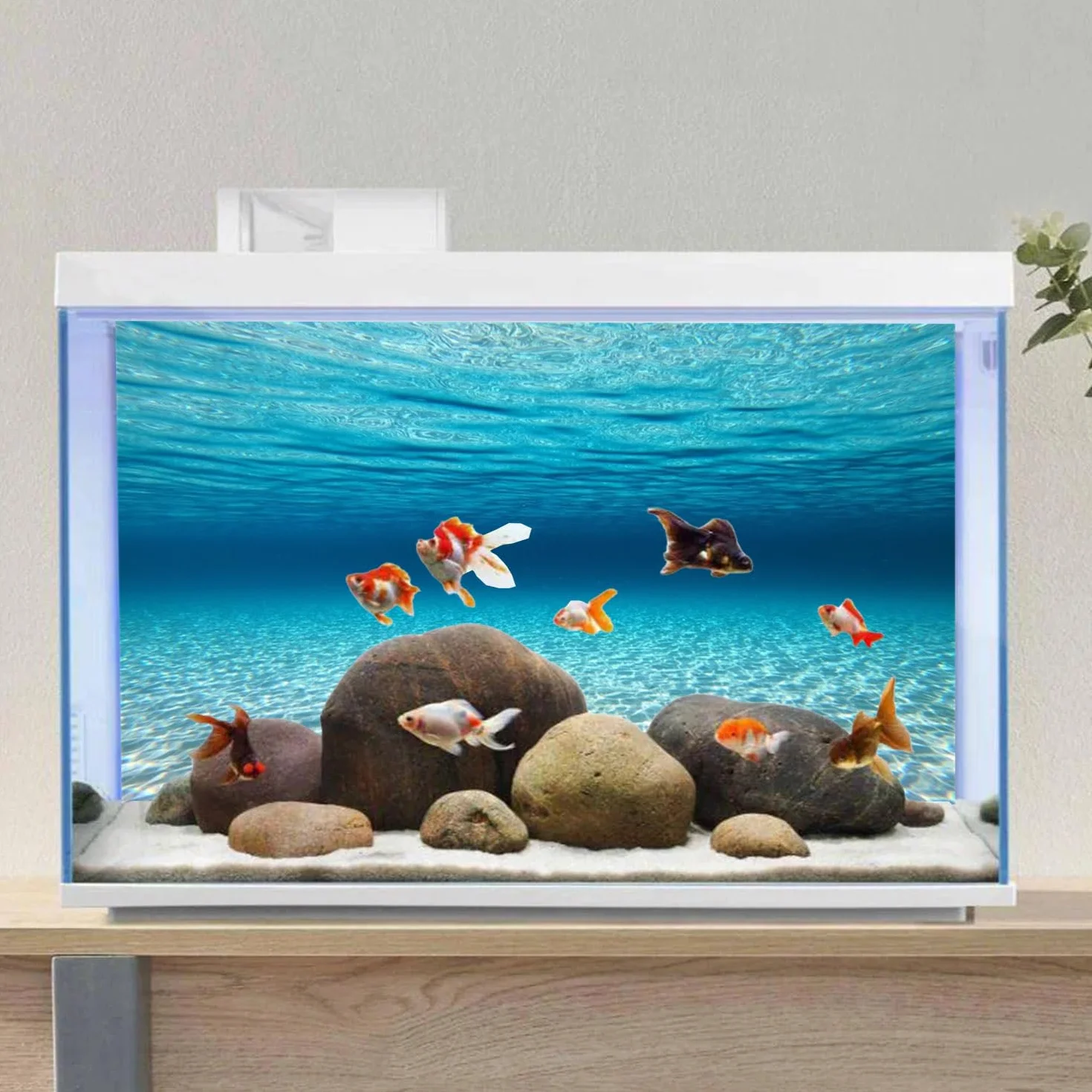 120x61cm Sottomarino Tema Acquario Sfondo Blu Oceano Subacqueo Mondo Acquario Sfondo Acquario Sfondo