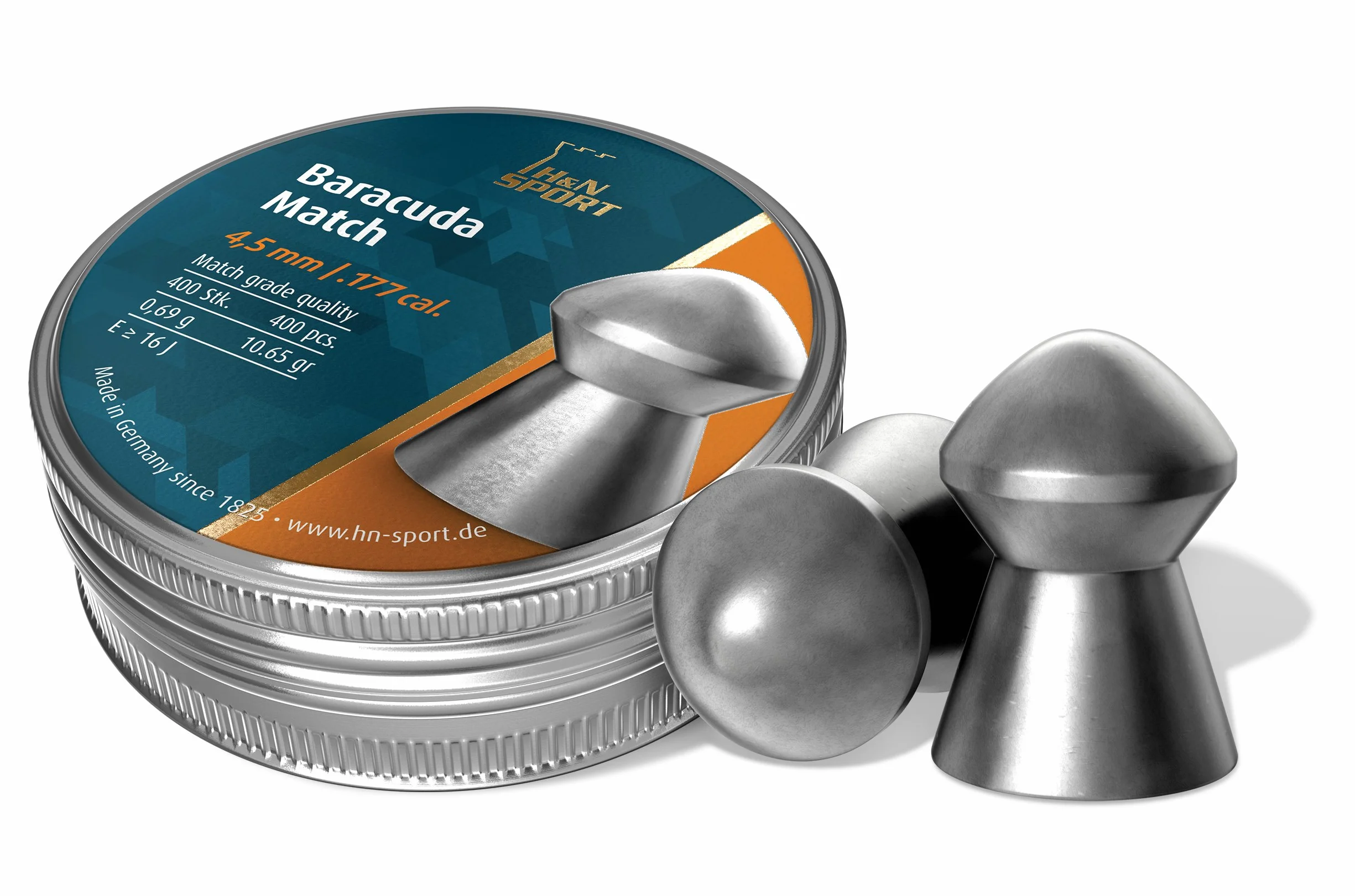 H&N Baracuda Match Pallini 4,5 mm per arma ad aria compressa