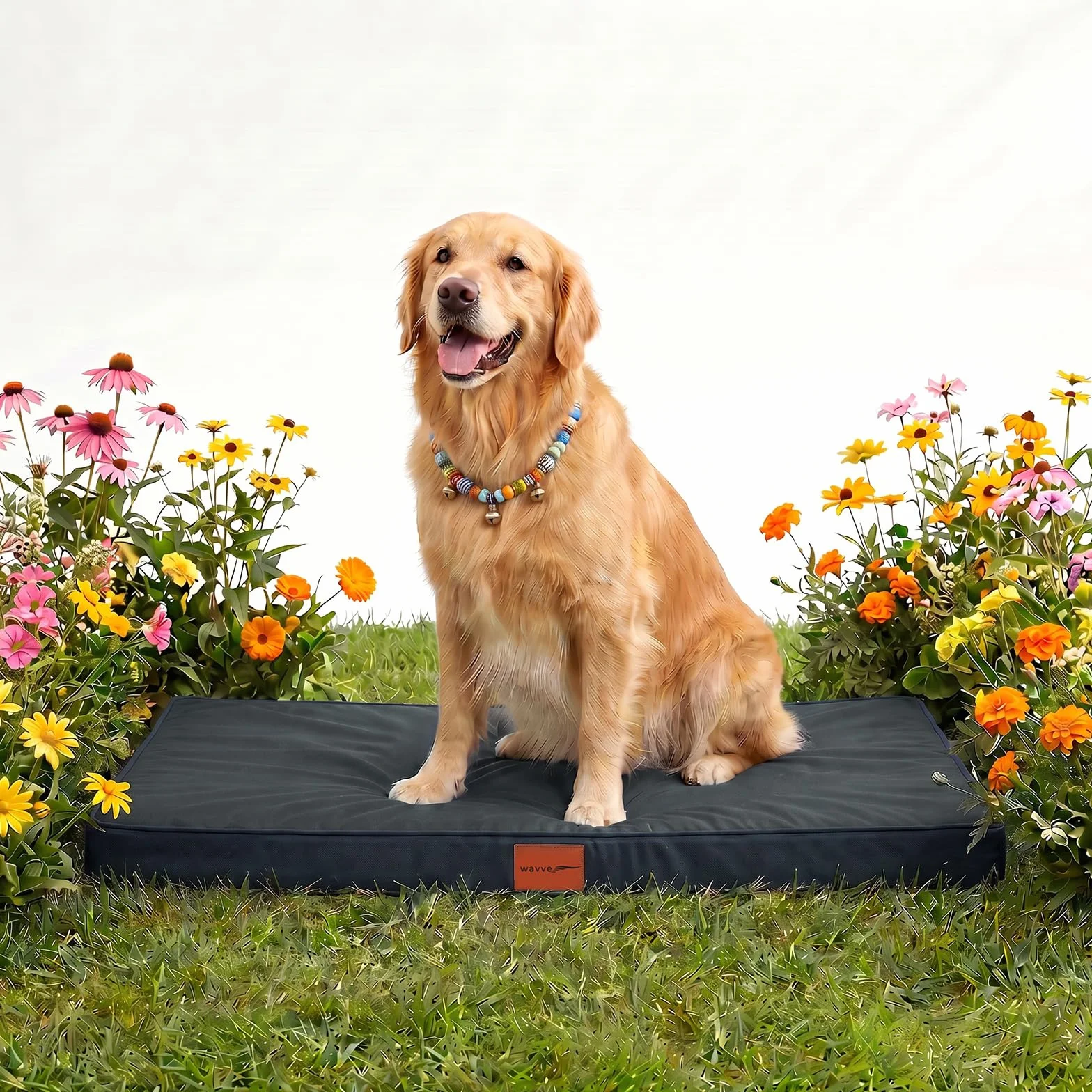 WAVVE Cuccia Cane Ortopedica 112x81x7.6 cm XL Letto Sfoderabile Lavabile Impermeabile Grigio