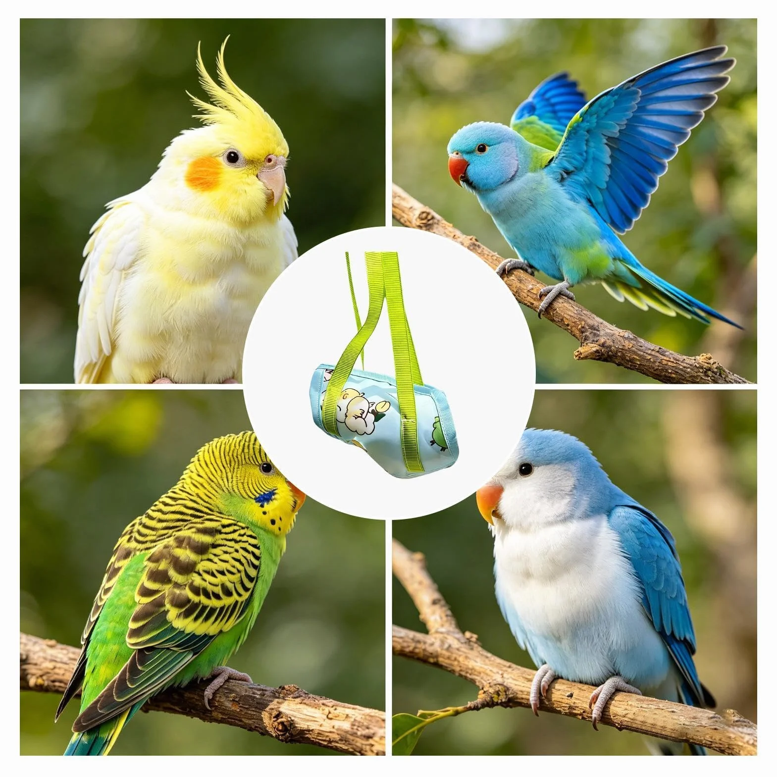 Borsa trasportino per – Tracolla a prova di fuga portatile da viaggio | Gabbia per il trasporto di piccoli | Trasportino da viaggio leggero per pappagalli Cockatiel Conure Lovebird Bud