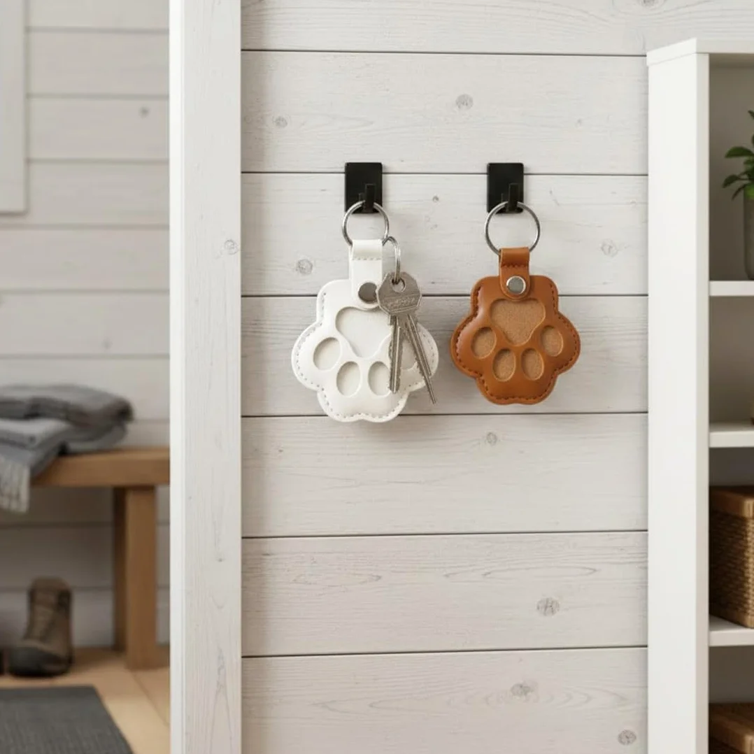 4 Portachiavi Hair, Pezzi Commemorativi in Pelo di Cane, Charms Borse, Contenitore Conservare, Dog-Shaped Keepsake per Pet Hair Storage, Regali Amanti degli Animali Domestici