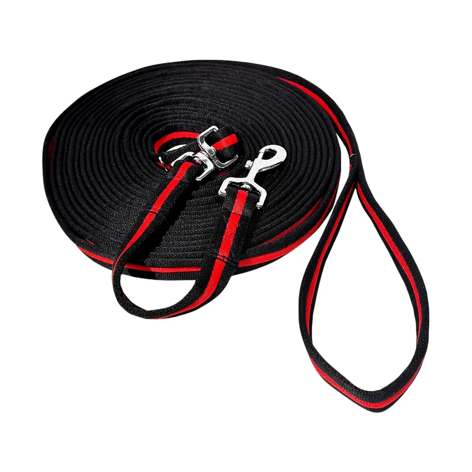 Gralara Corda per Cavalli Corda per Longhina per Cavalli Forniture Equestri Linea per Longhina per Equitazione, Passeggiate E Spettacoli, Rosso Nero