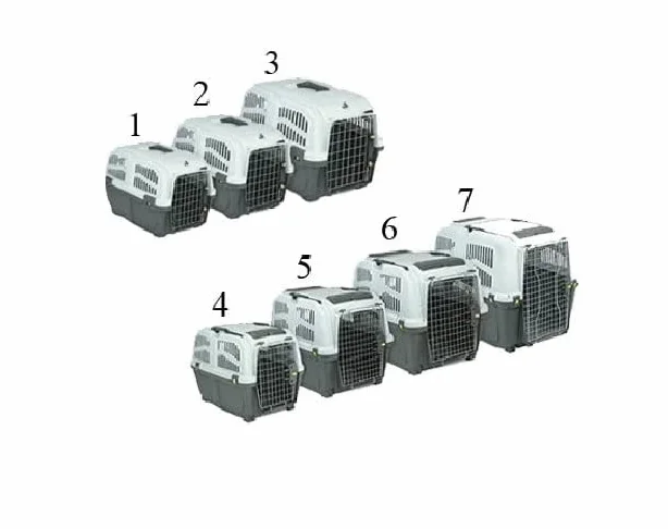 TRASPORTINO PER CANE GATTO SKUDO IATA DA VIAGGIO TRASPORTO AUTO OMOLOGATO 55x36x35(h) cm