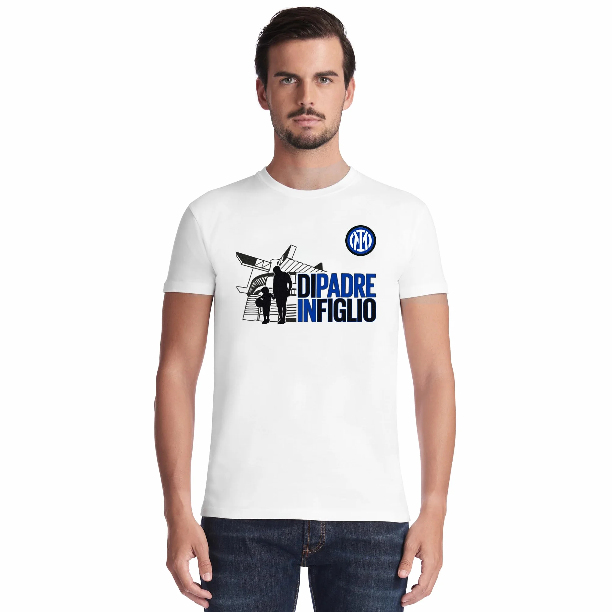 Inter T-Shirt di Padre in Figlio, Cotone, Bianca
