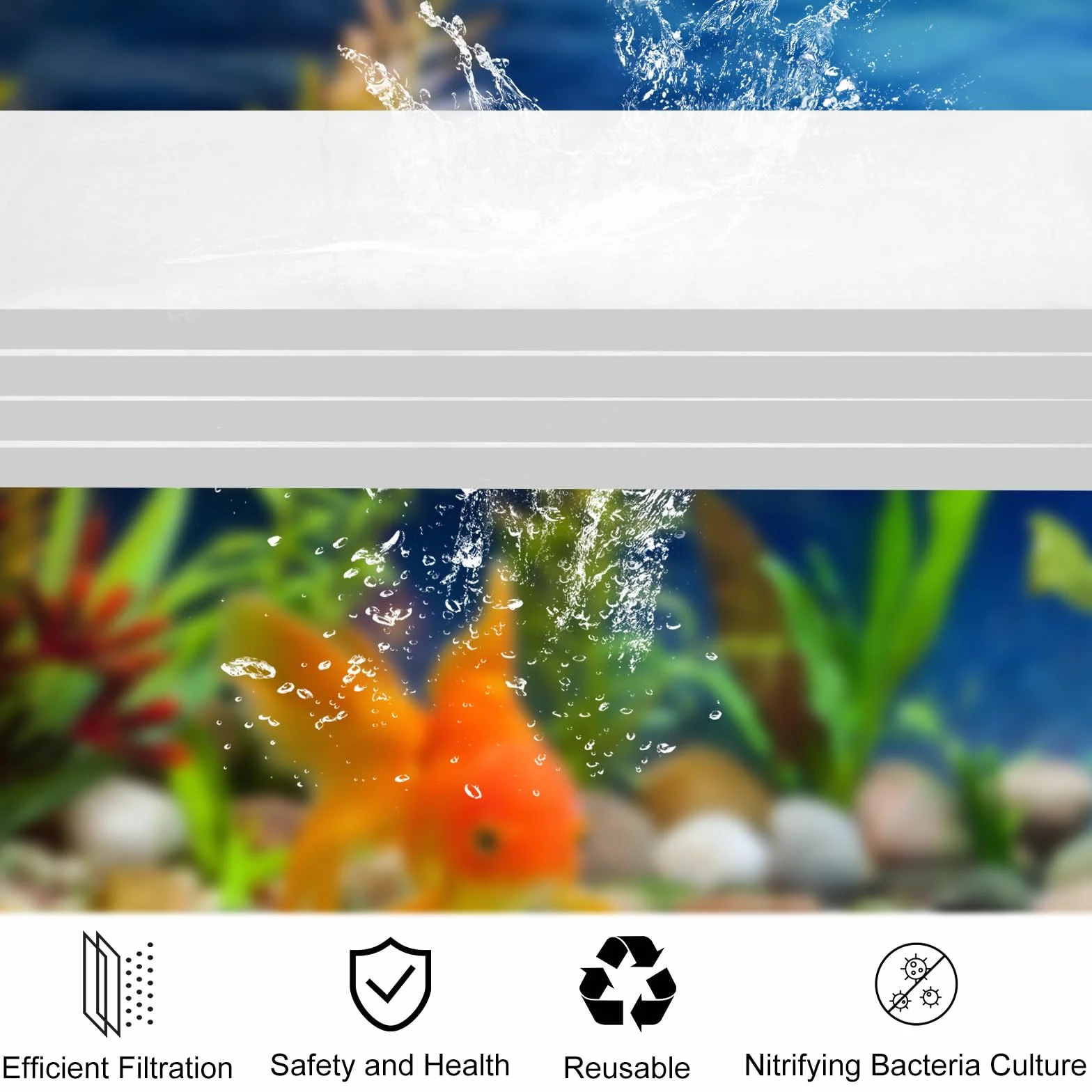2 M Spugna filtrante per Acquario Tampone Filtro Spugna Tamponi Filtranti per Acquario Addensata Schiuma Filtrante Filtro Spugna Schiuma Acquario Filtro Spugna